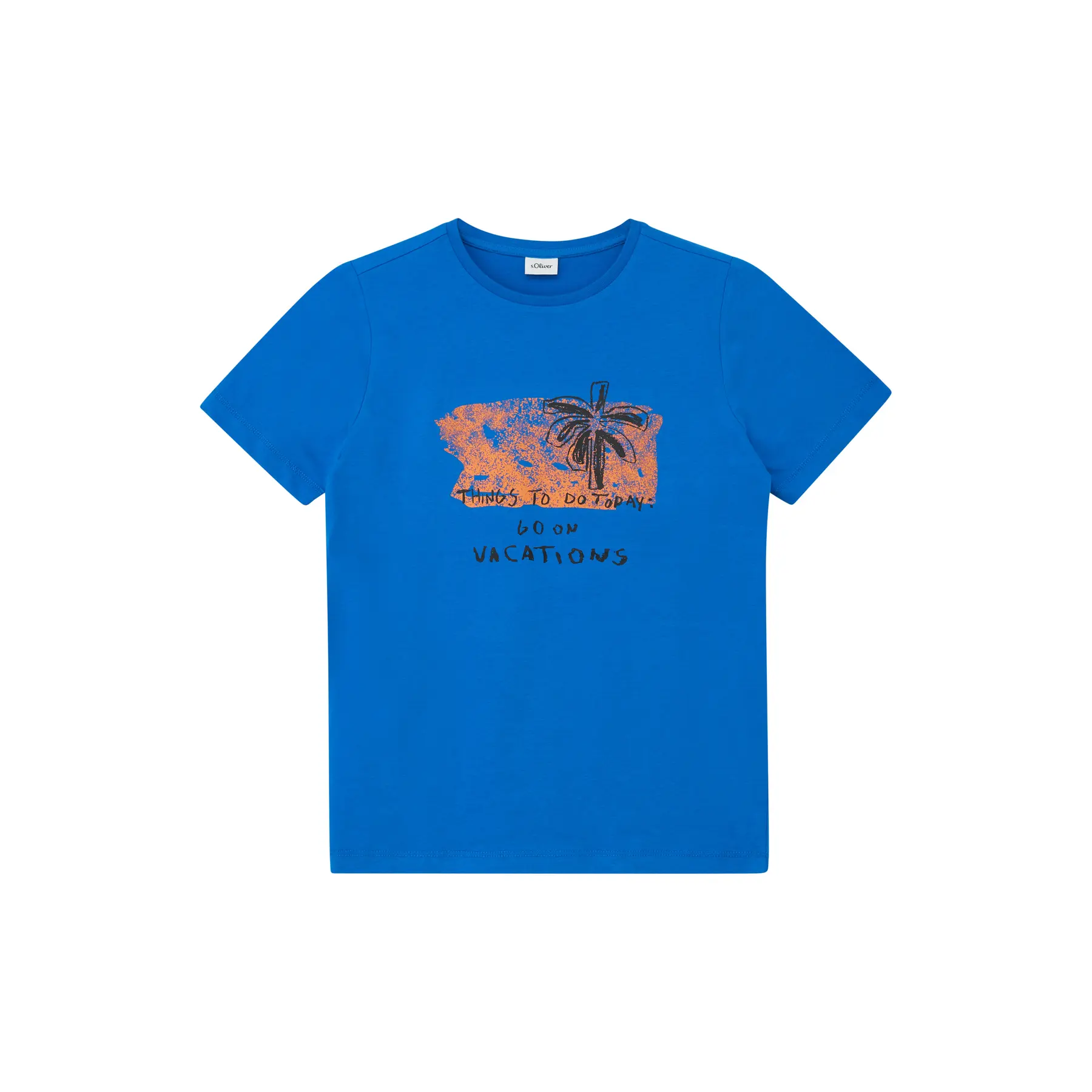 T-shirt met opdruk voor en ronde hals recht model kind s.Oliver