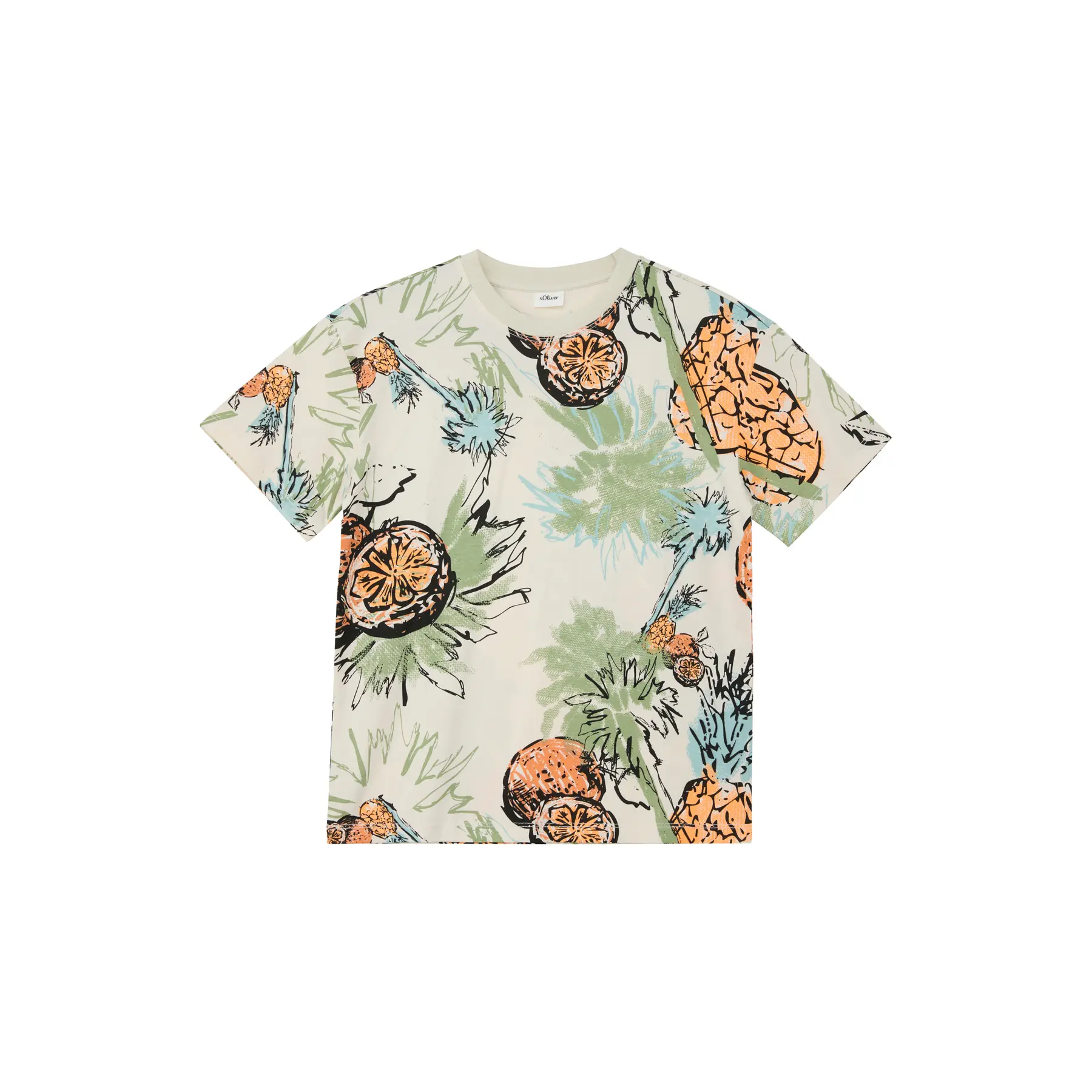 Lockere T-Shirt mit Allover-Print für Kinder s.Oliver