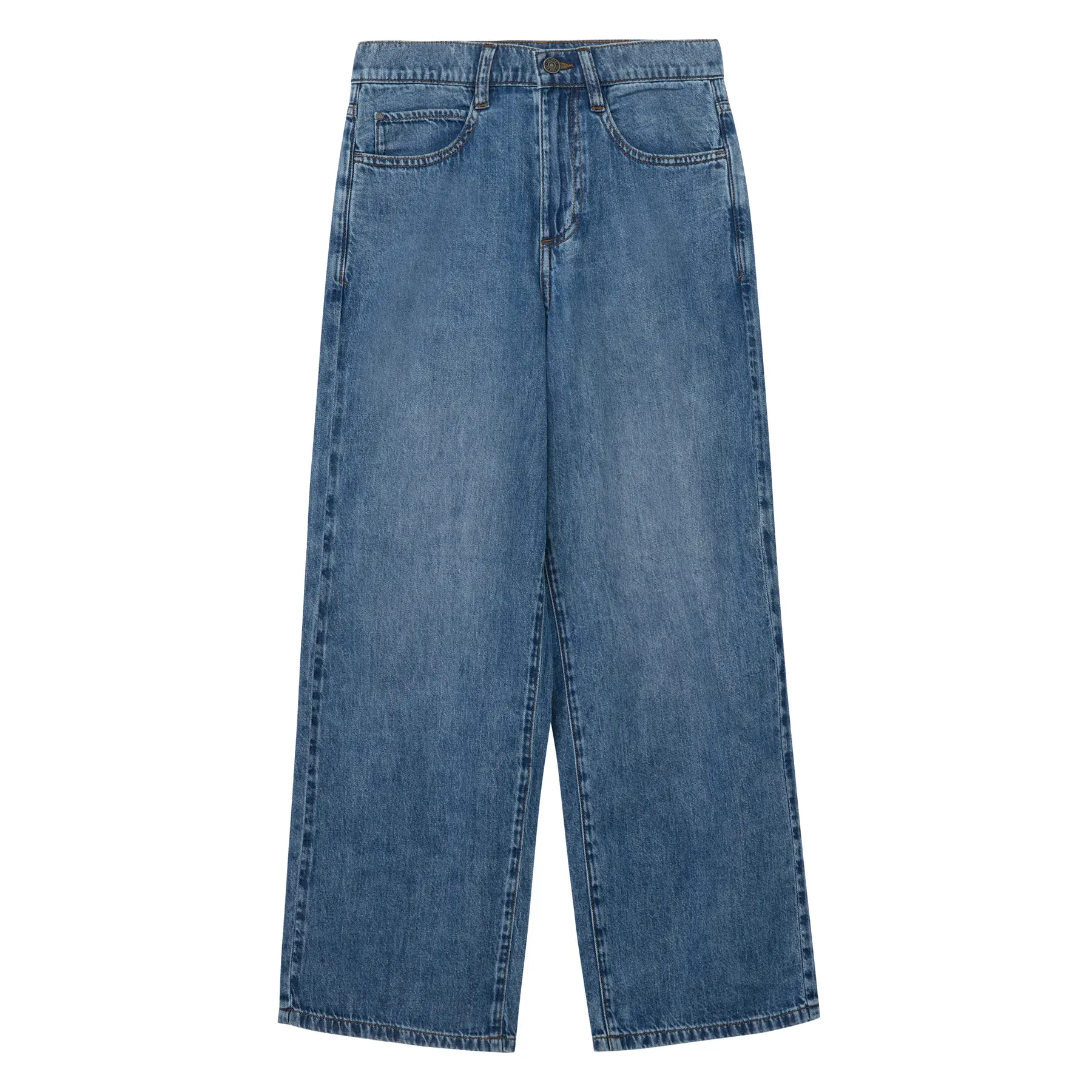 Baggy Jeans mit lockerer Passform, mittelhoher Bund, Used-Effekt für Kinder s.Oliver