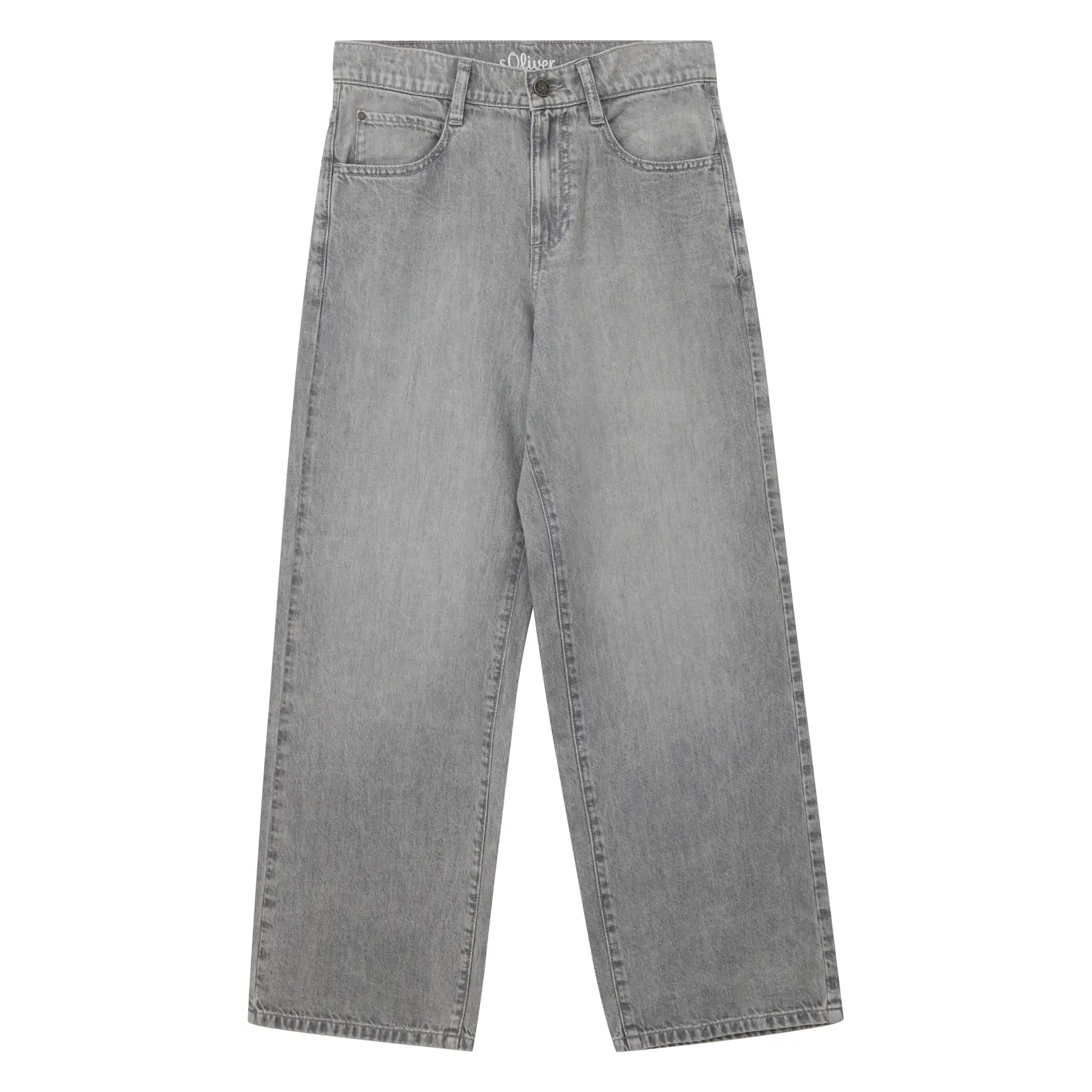 Jeans Baggy ample coupe décontractée taille mi-haute effet usé enfant s.Oliver Jeans Baggy ample coupe décontractée taille mi-haute effet usé enfant s.Oliver