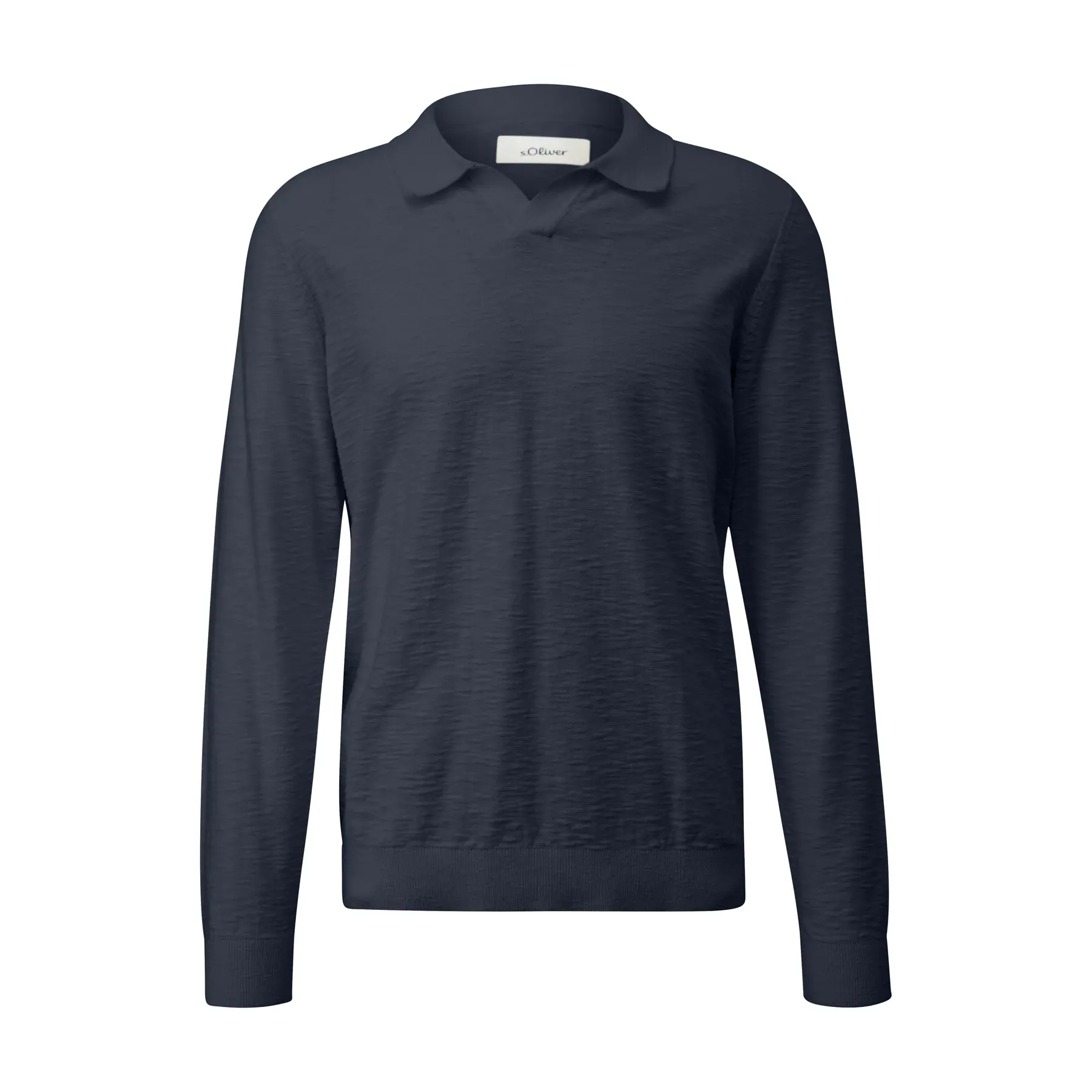 Pullover in cotone con col polo s.Oliver