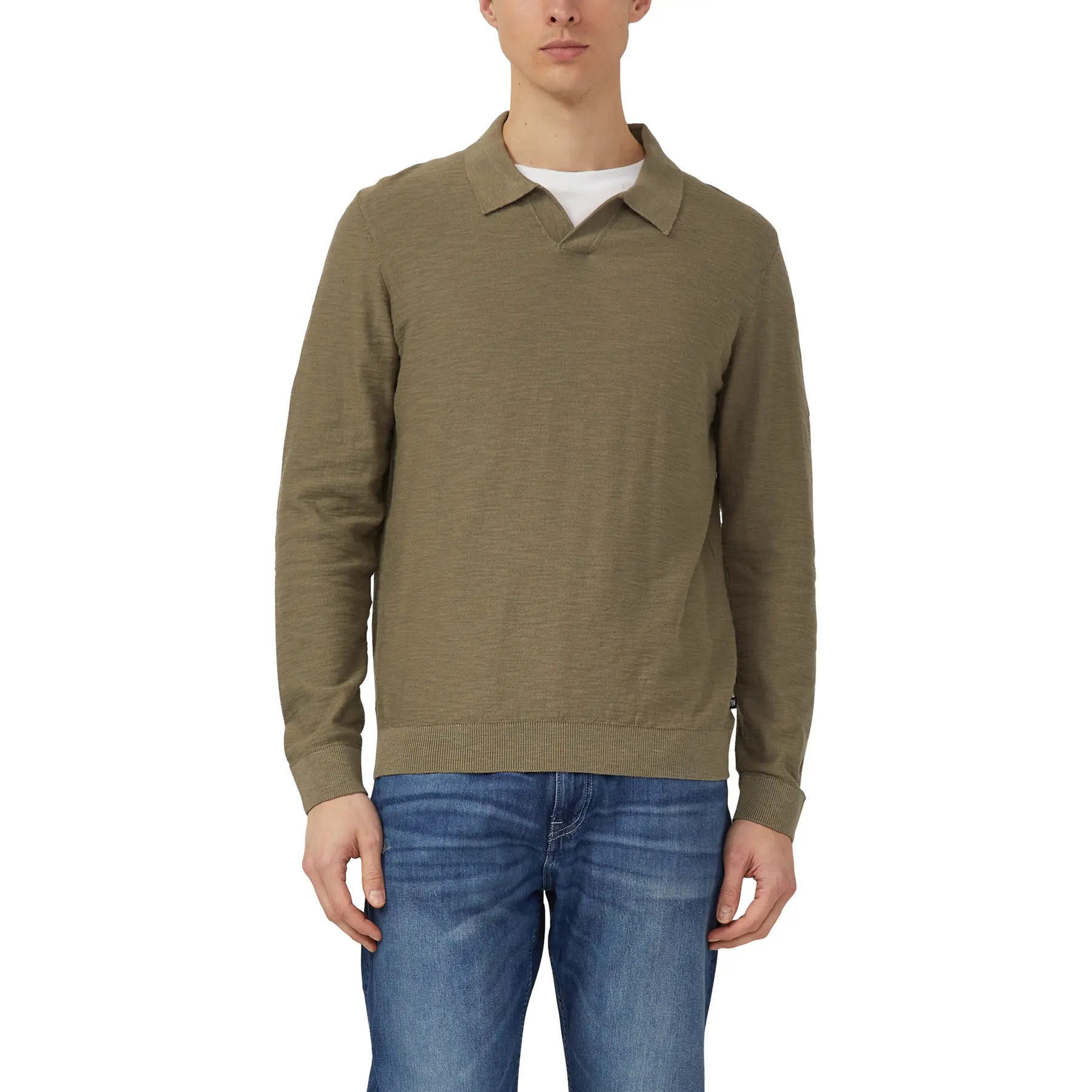 Pullover in cotone con col polo s.Oliver