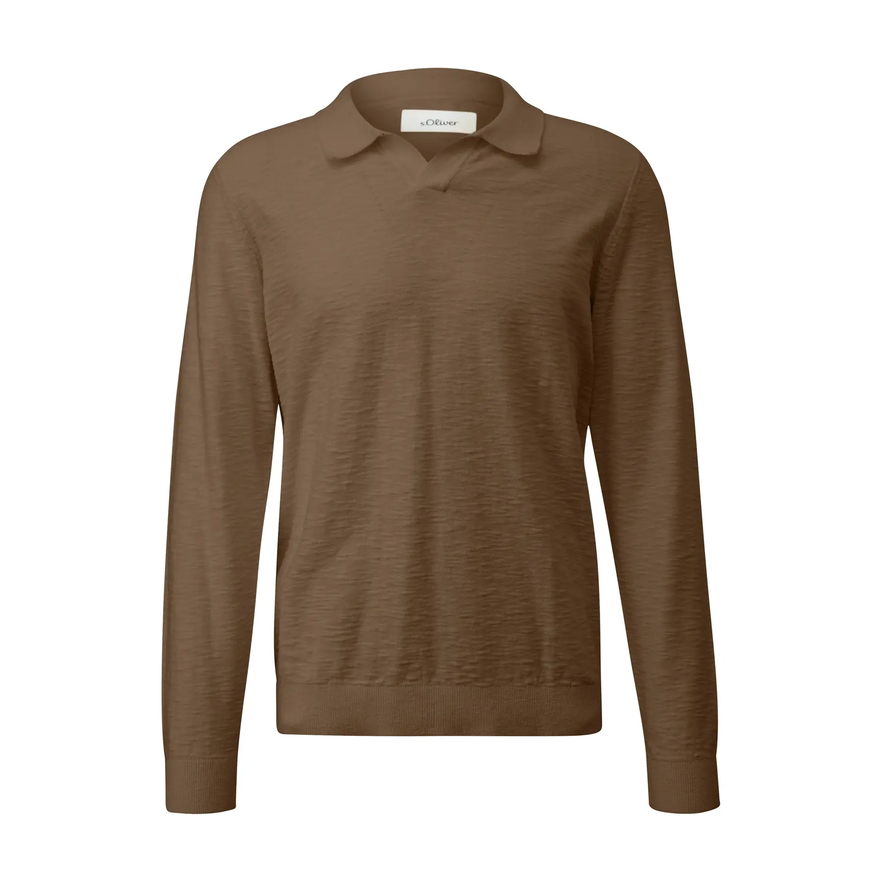 Pullover in cotone con col polo s.Oliver