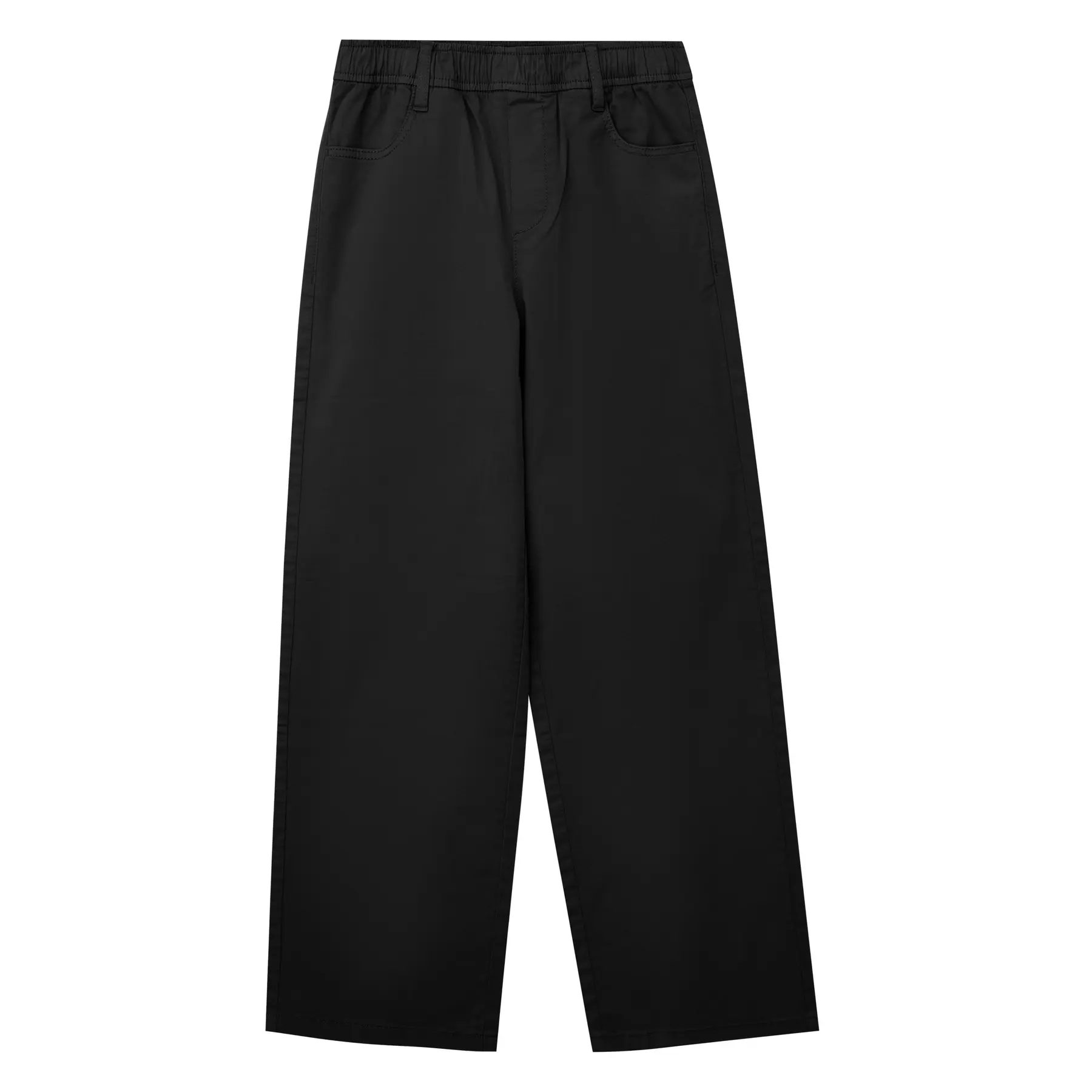 Pantalon à enfiler coupe décontractée taille mi-haute twill léger teint en pièce enfant s.Oliver
