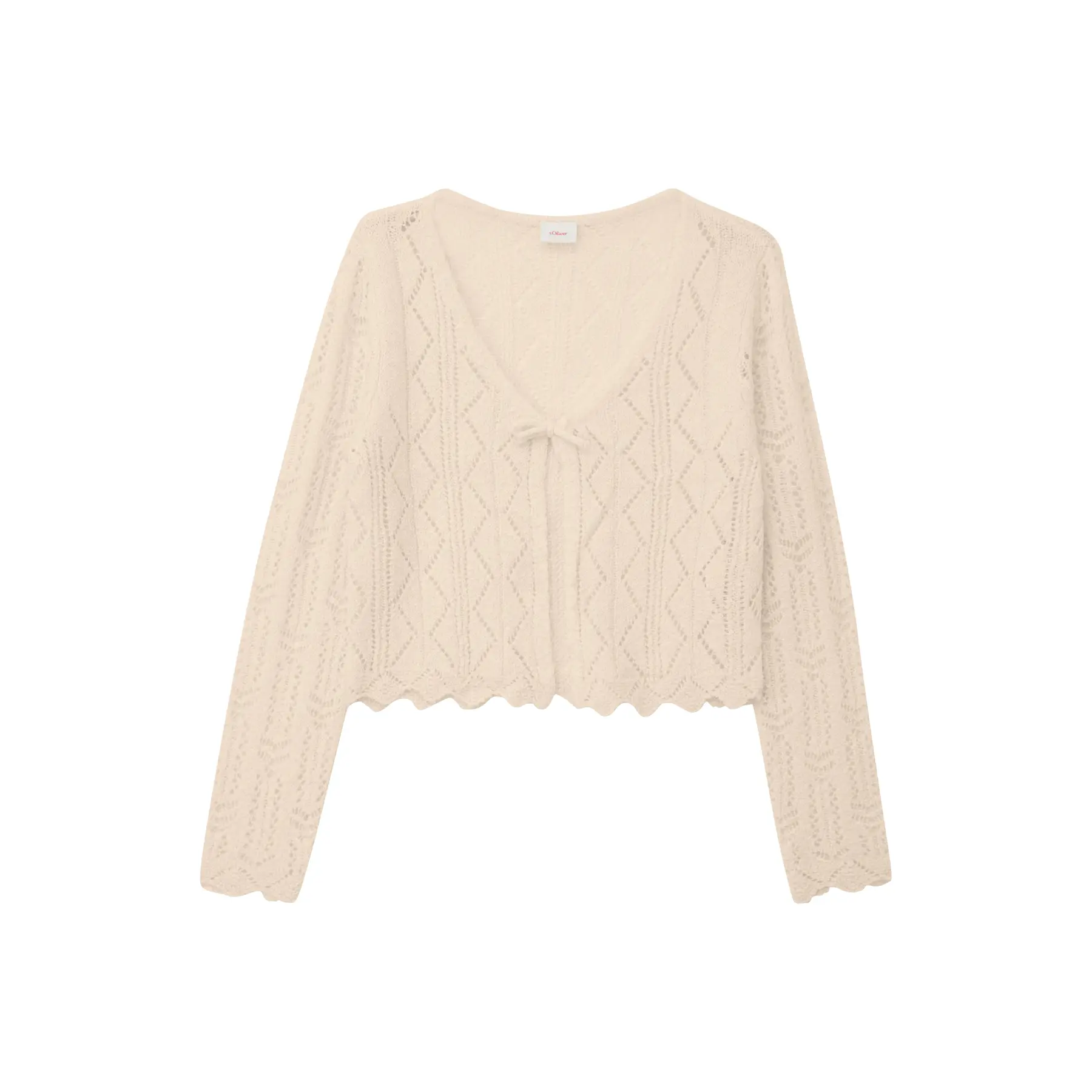 Cardigan en maille à col V avec lien à nouer fille s.Oliver