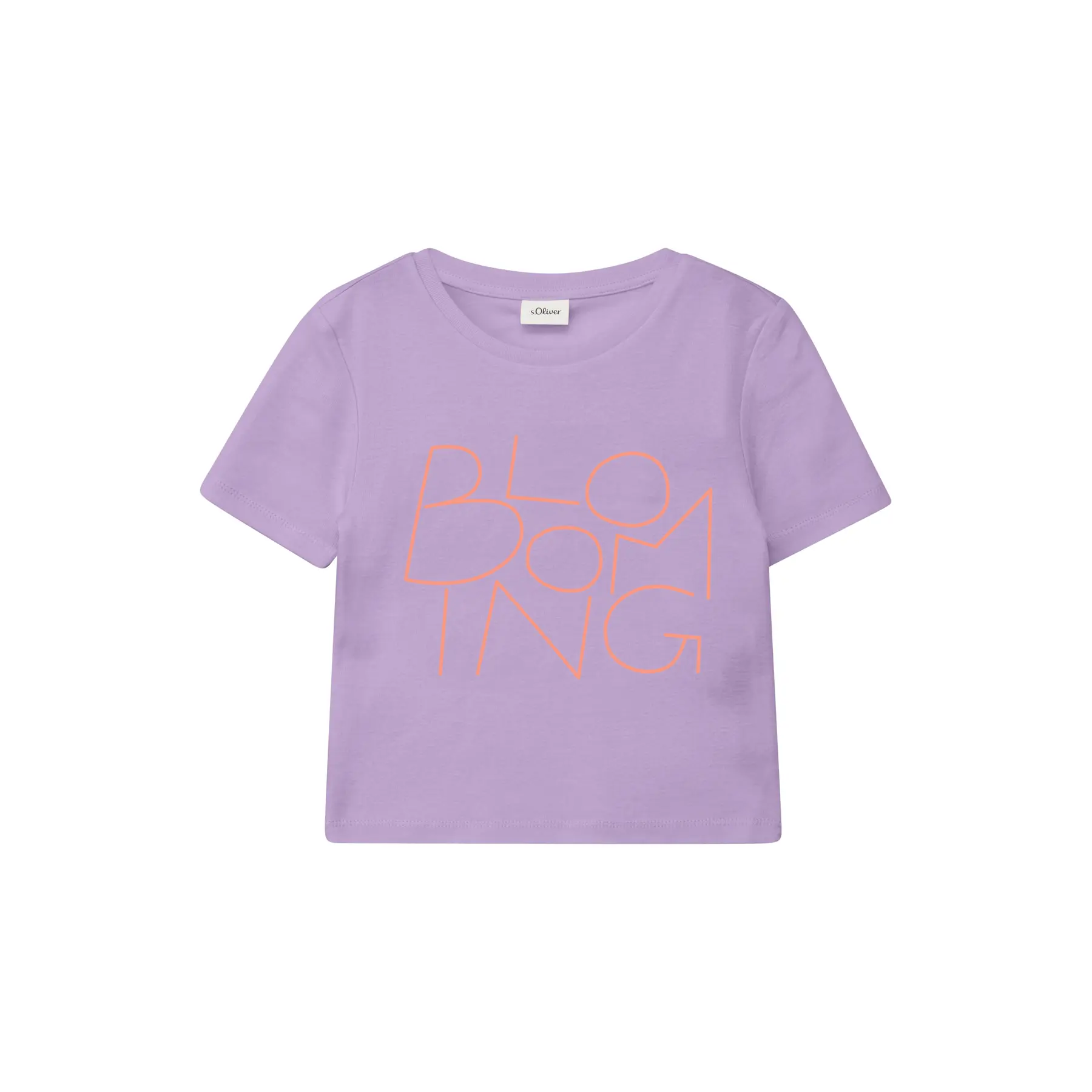 Slim-Fit Kurzarm-T-Shirt mit Gummidruck für Mädchen s.Oliver