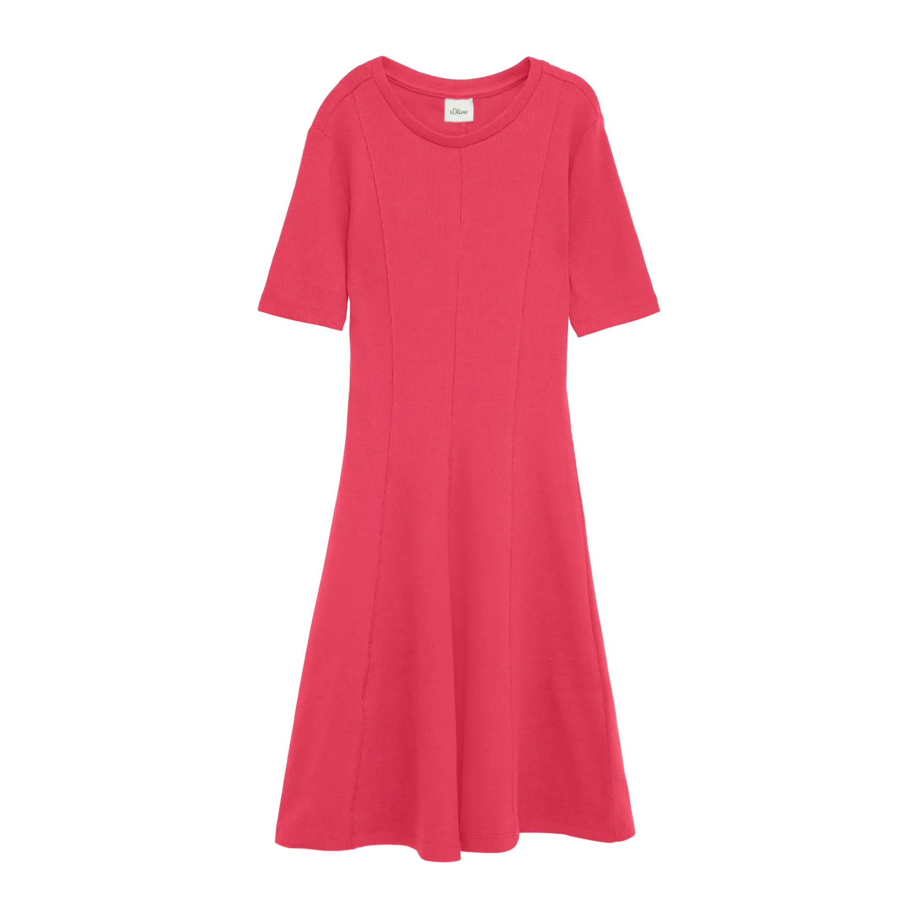 Abito a maniche corte in maglia a costine elasticizzata bambina s.Oliver