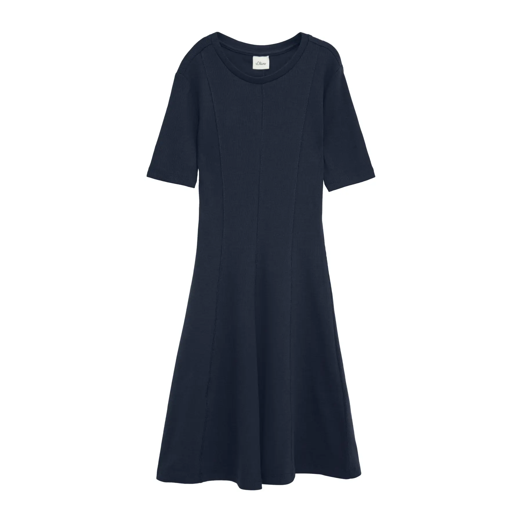 Elastisches, geripptes Kurzarmkleid Mädchen s.Oliver