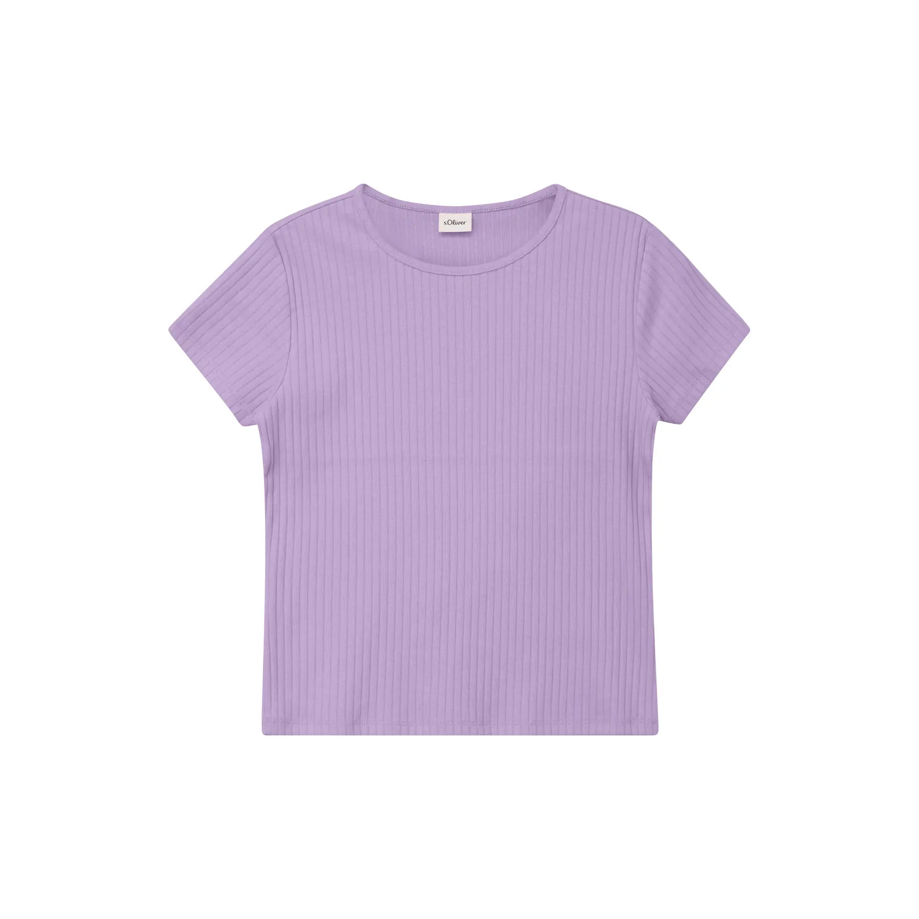 T-Shirt Regular Schnitt Kurzarm Rippstrick Mädchen s.Oliver