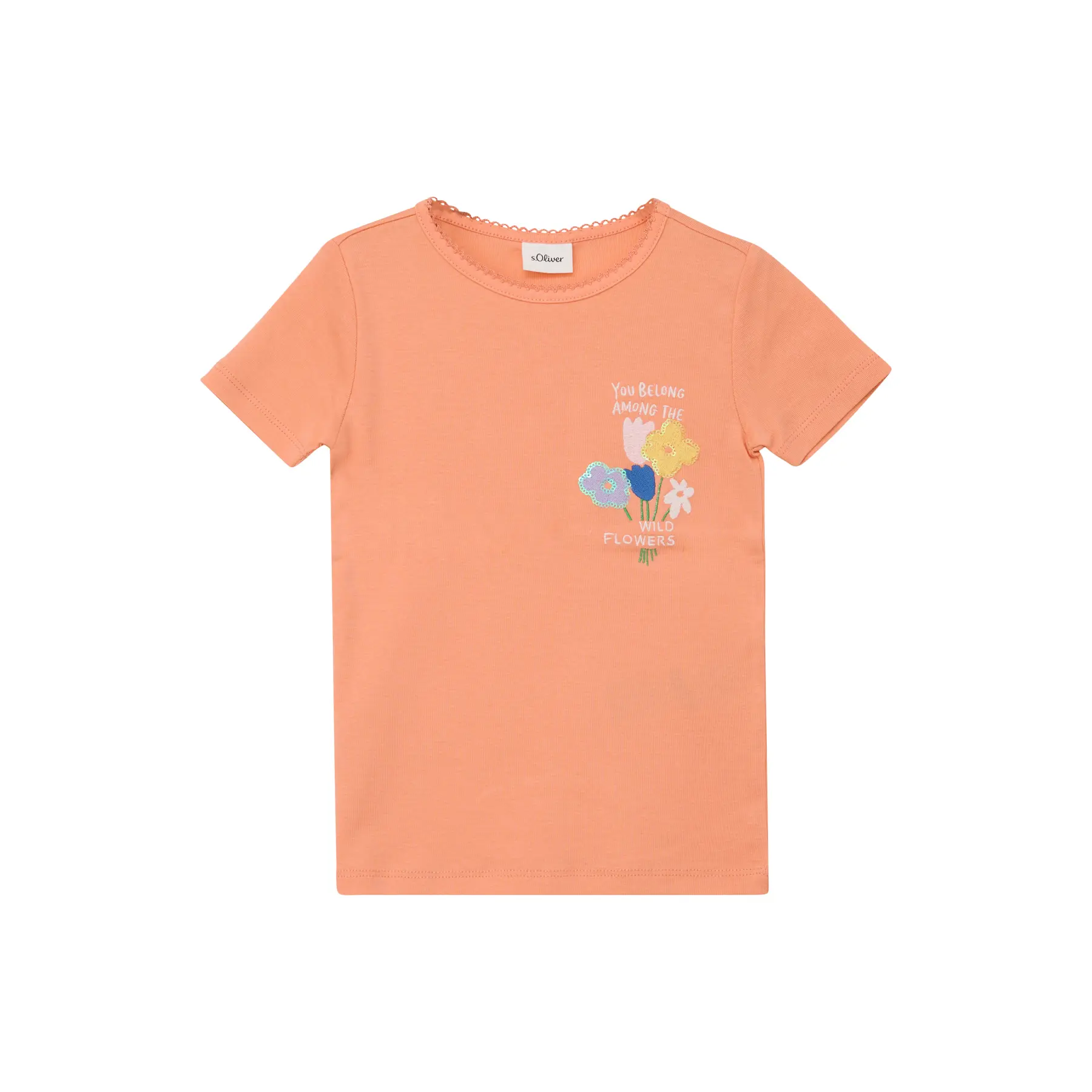 T-Shirt mit Pailletten und Stickerei Mädchen s.Oliver