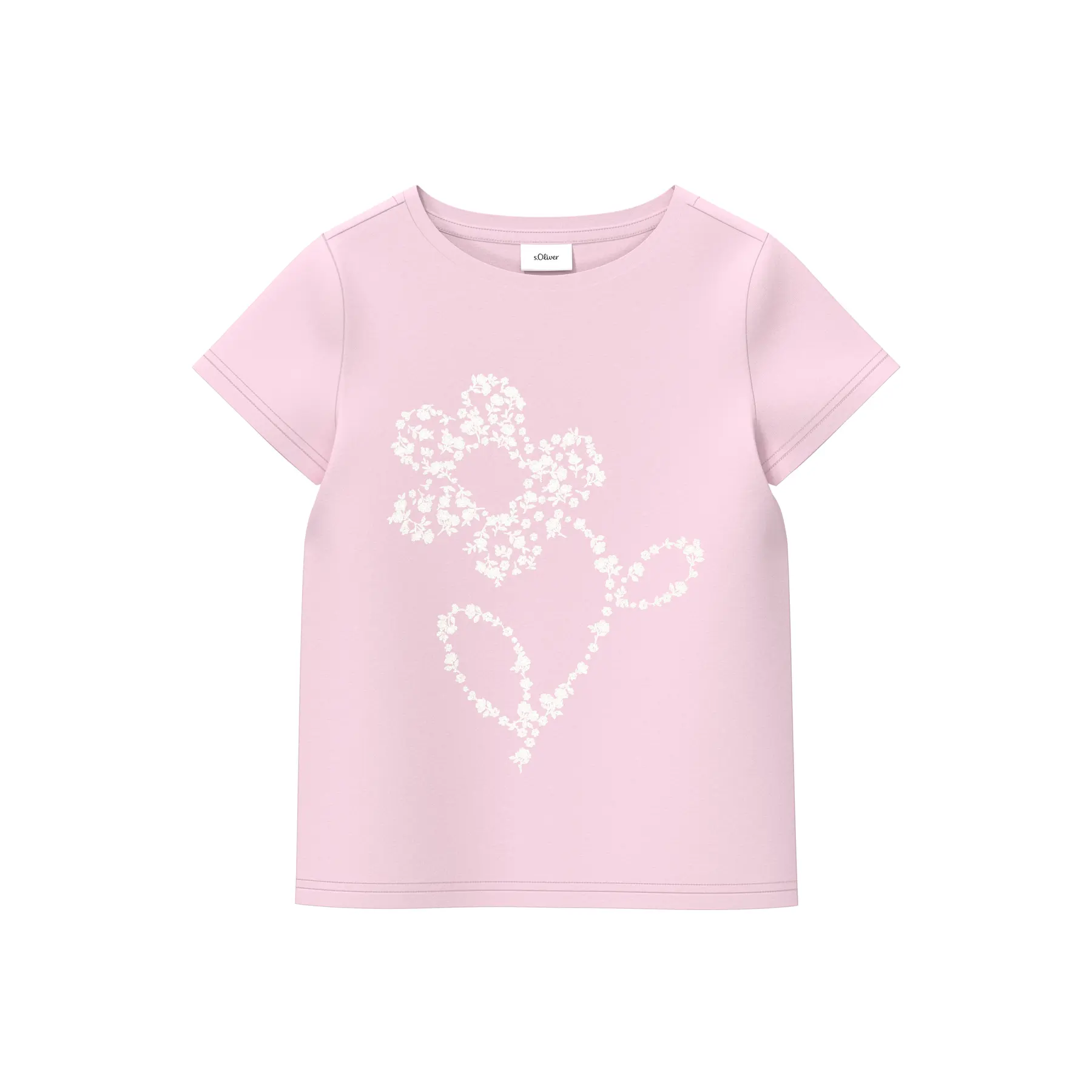 T-shirt en jersey de coton avec imprimé pailleté fille s.Oliver
