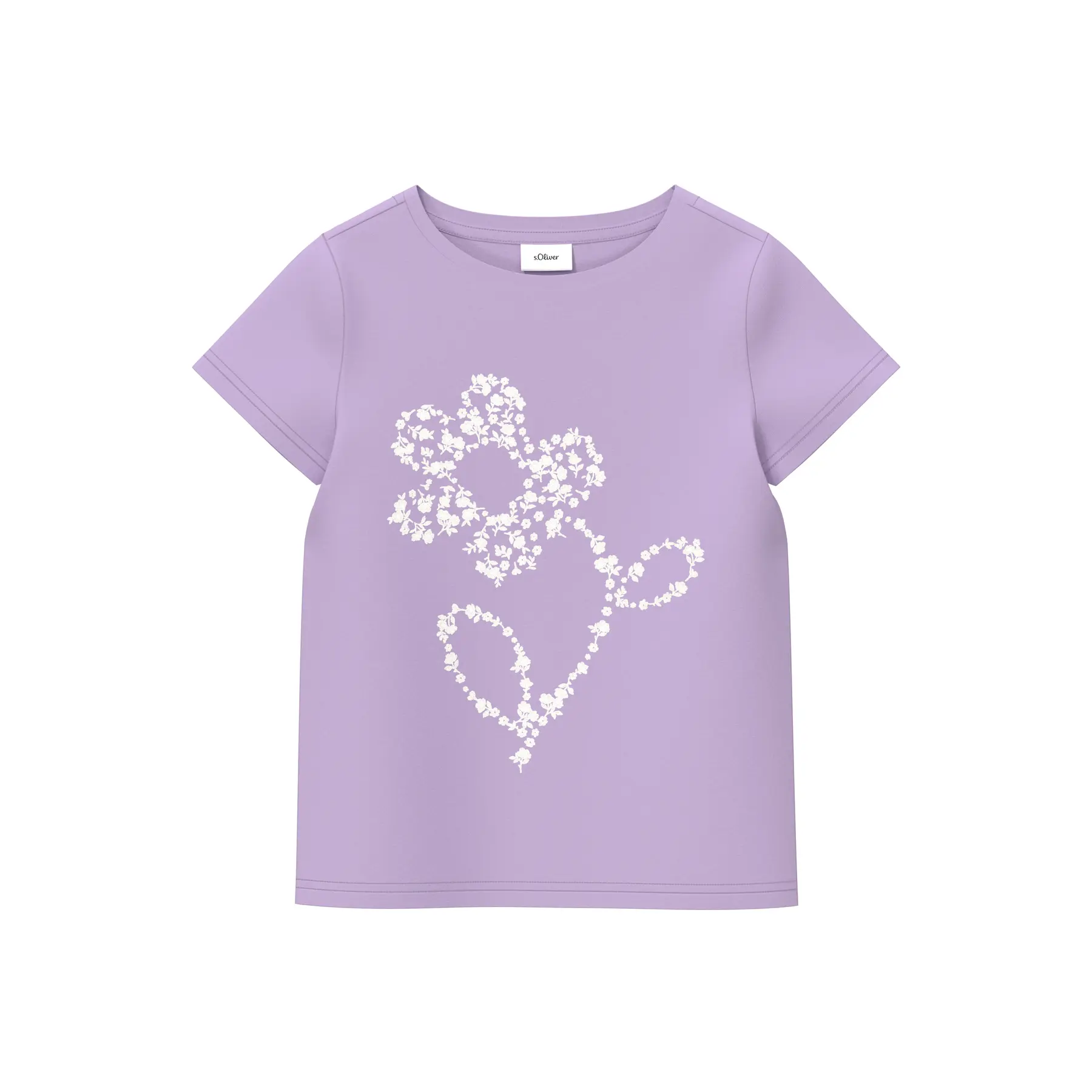 Mädchen T-Shirt aus Baumwolljersey mit Glitzerprint s.Oliver