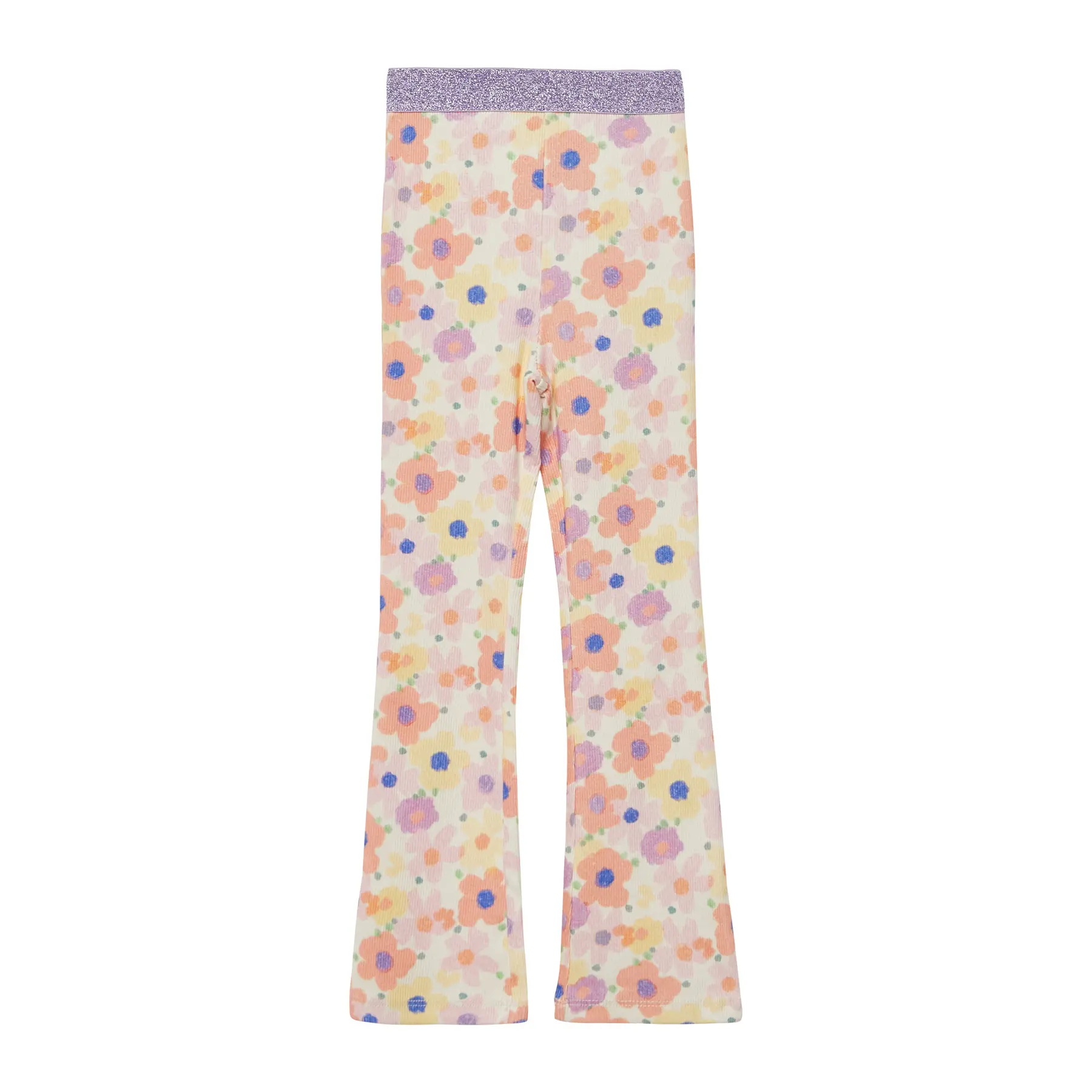 Leggings a coste con vita glitterata bambina s.Oliver