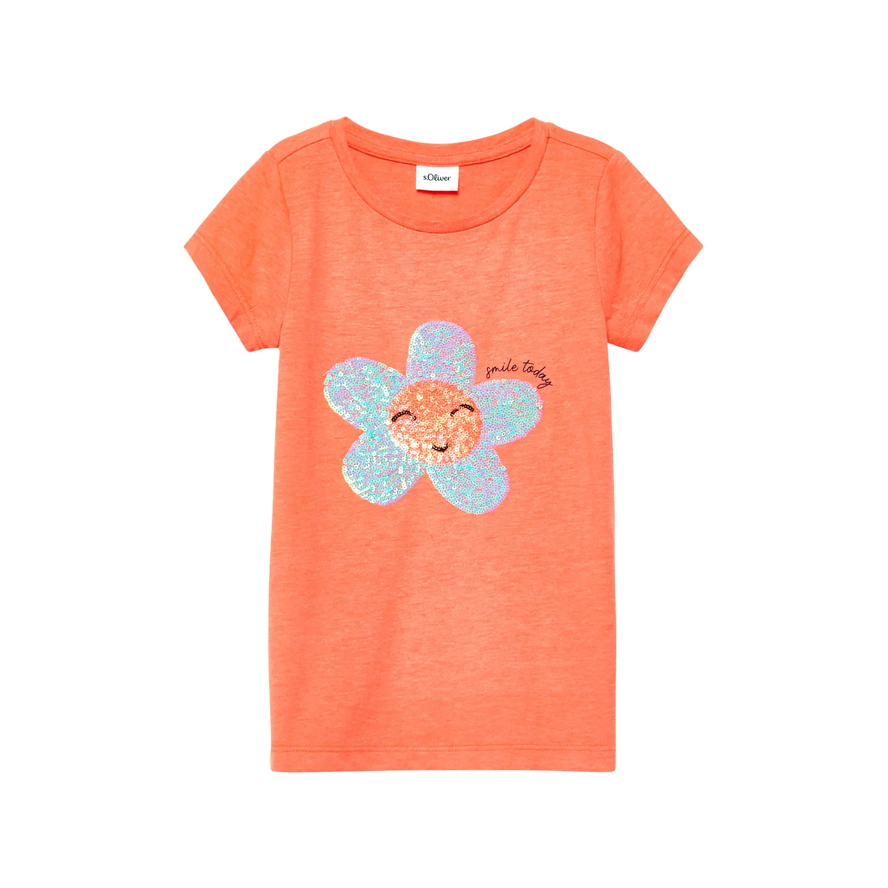 T-shirt in trapezform mit wendbarem Druck und glitzernden Details Mädchen s.Oliver