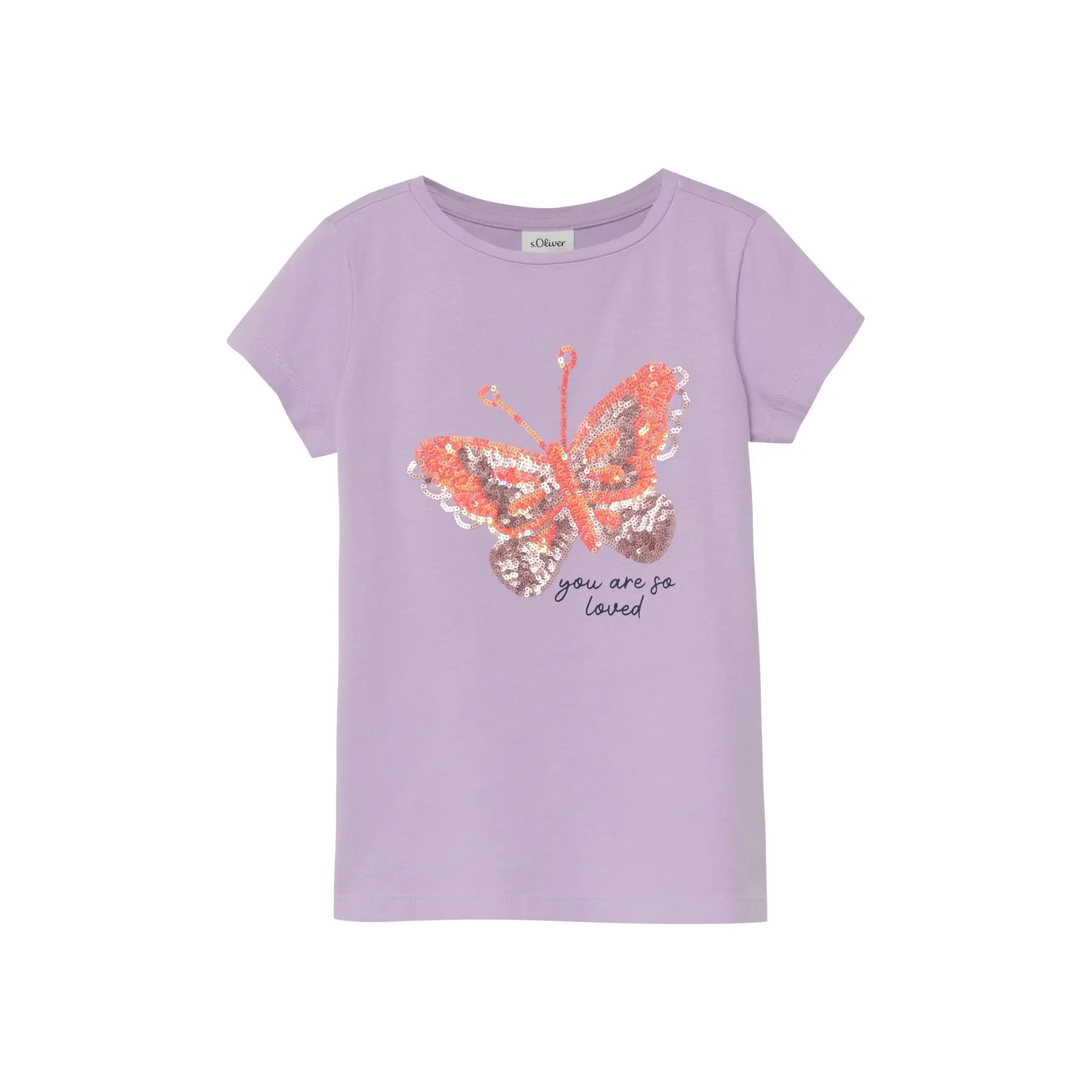 T-shirt forme trapèze avec imprimé réversible et détails pailletés fille s.Oliver