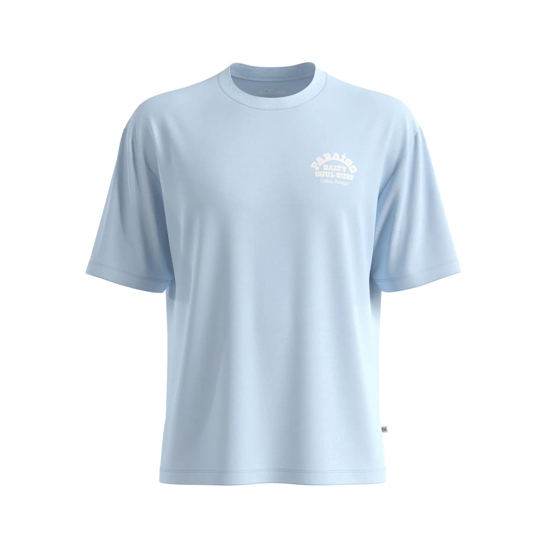 T-shirt morbido in cotone con stampa davanti e dietro s.Oliver