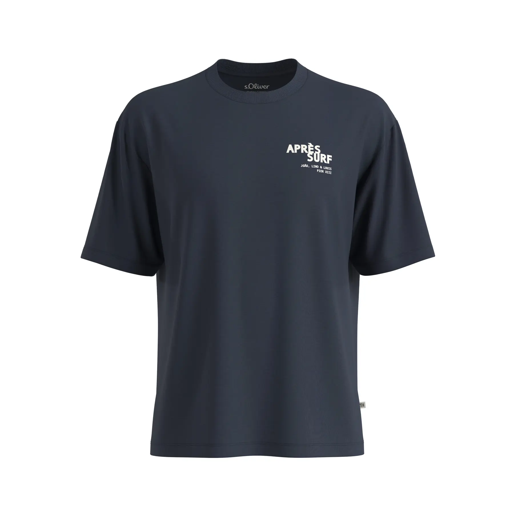 T-shirt morbido in cotone con stampa davanti e dietro s.Oliver