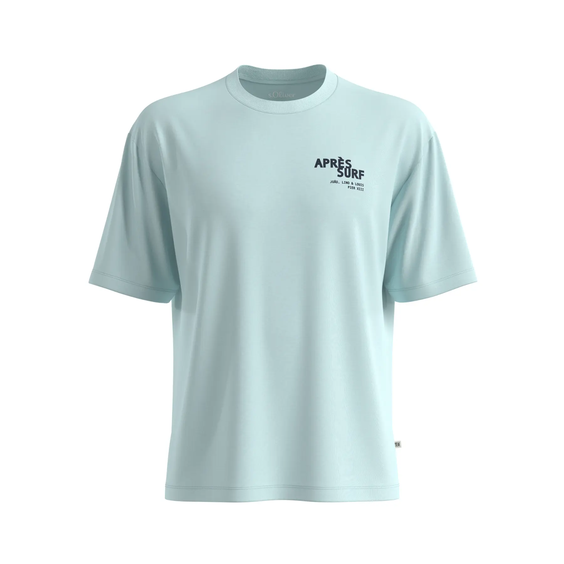 T-shirt morbido in cotone con stampa davanti e dietro s.Oliver