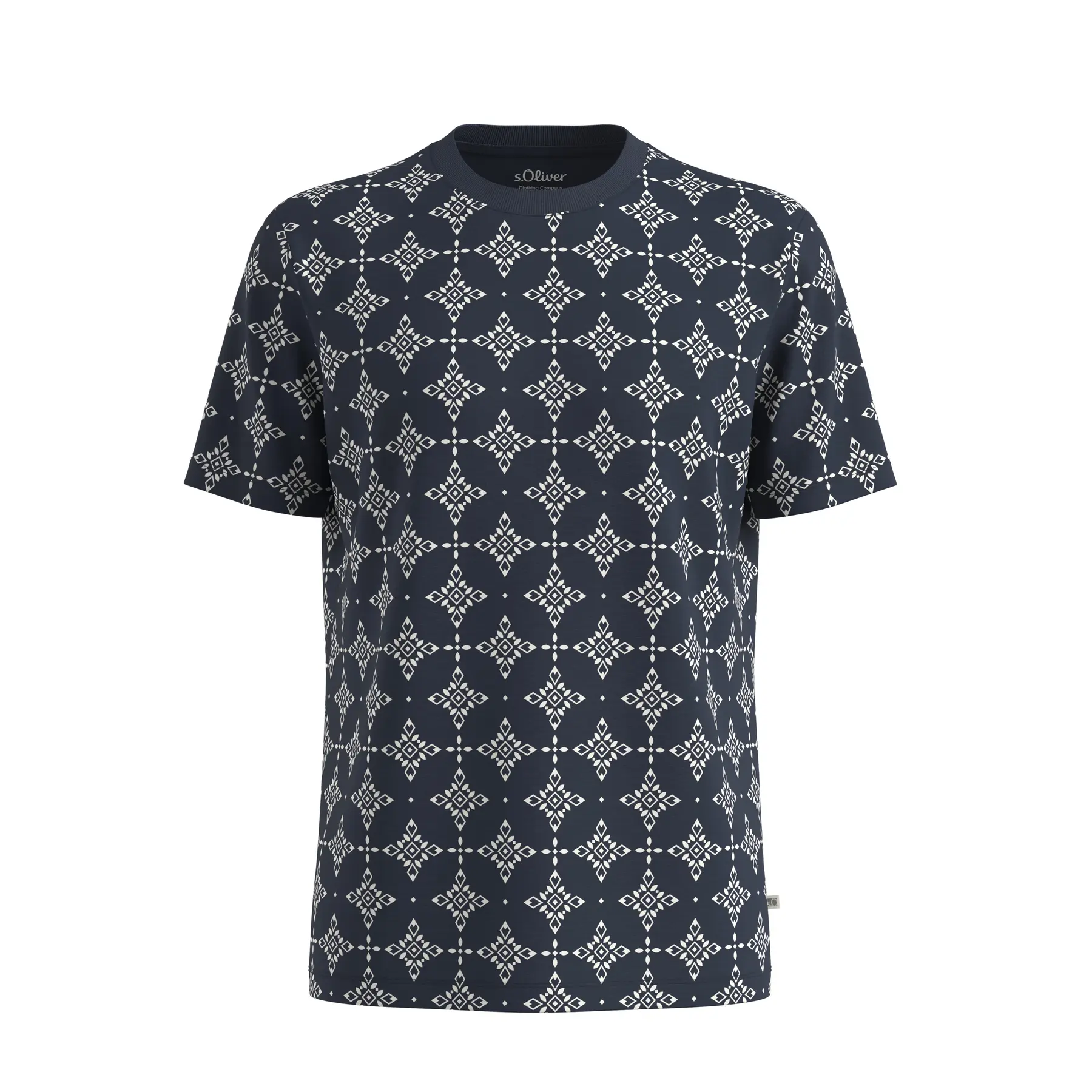 T-shirt testurizzato in filato fiammeggiato con stampa integrale s.Oliver
