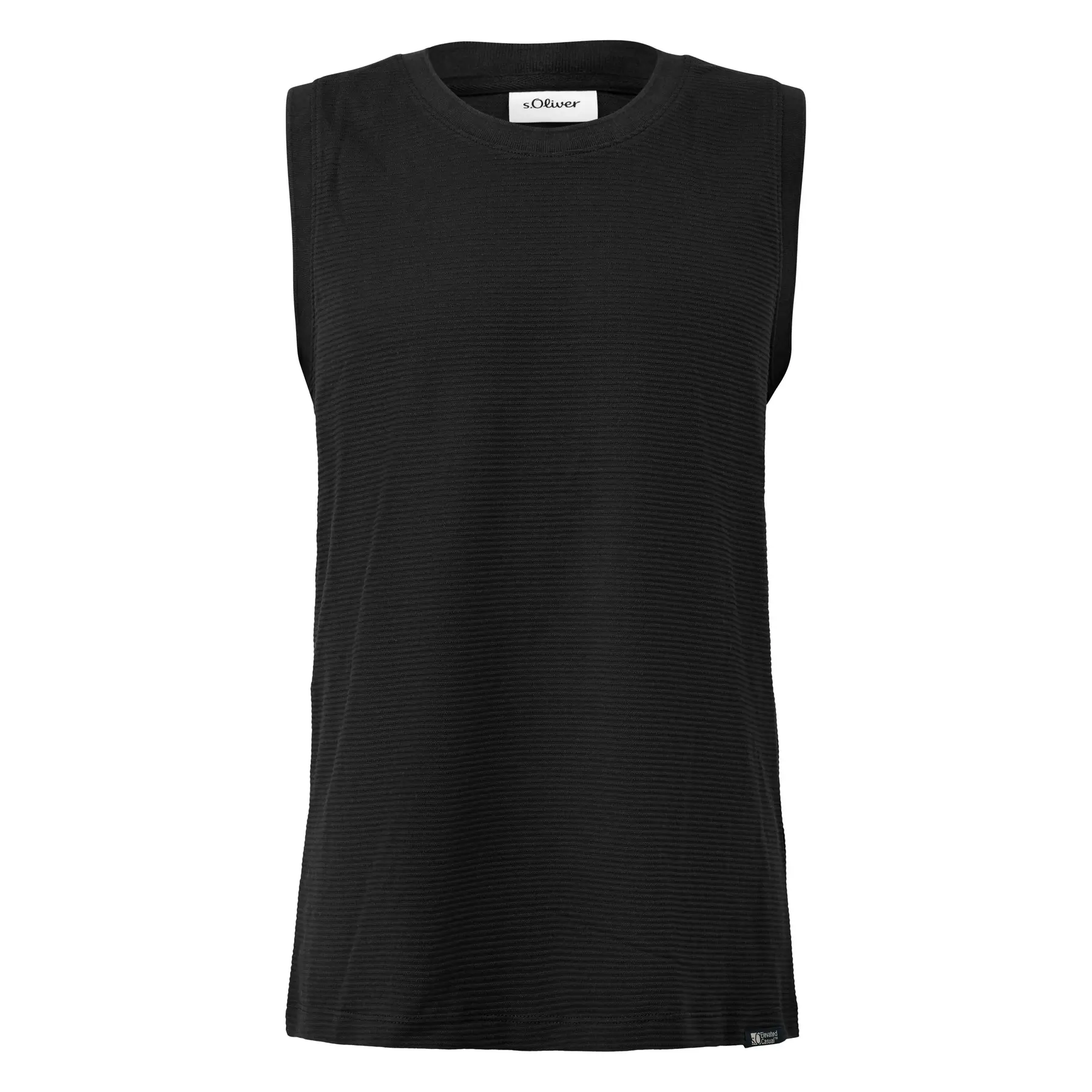 Jacquard Tanktop mit Rundhalsausschnitt und Rippabschlüssen s.Oliver