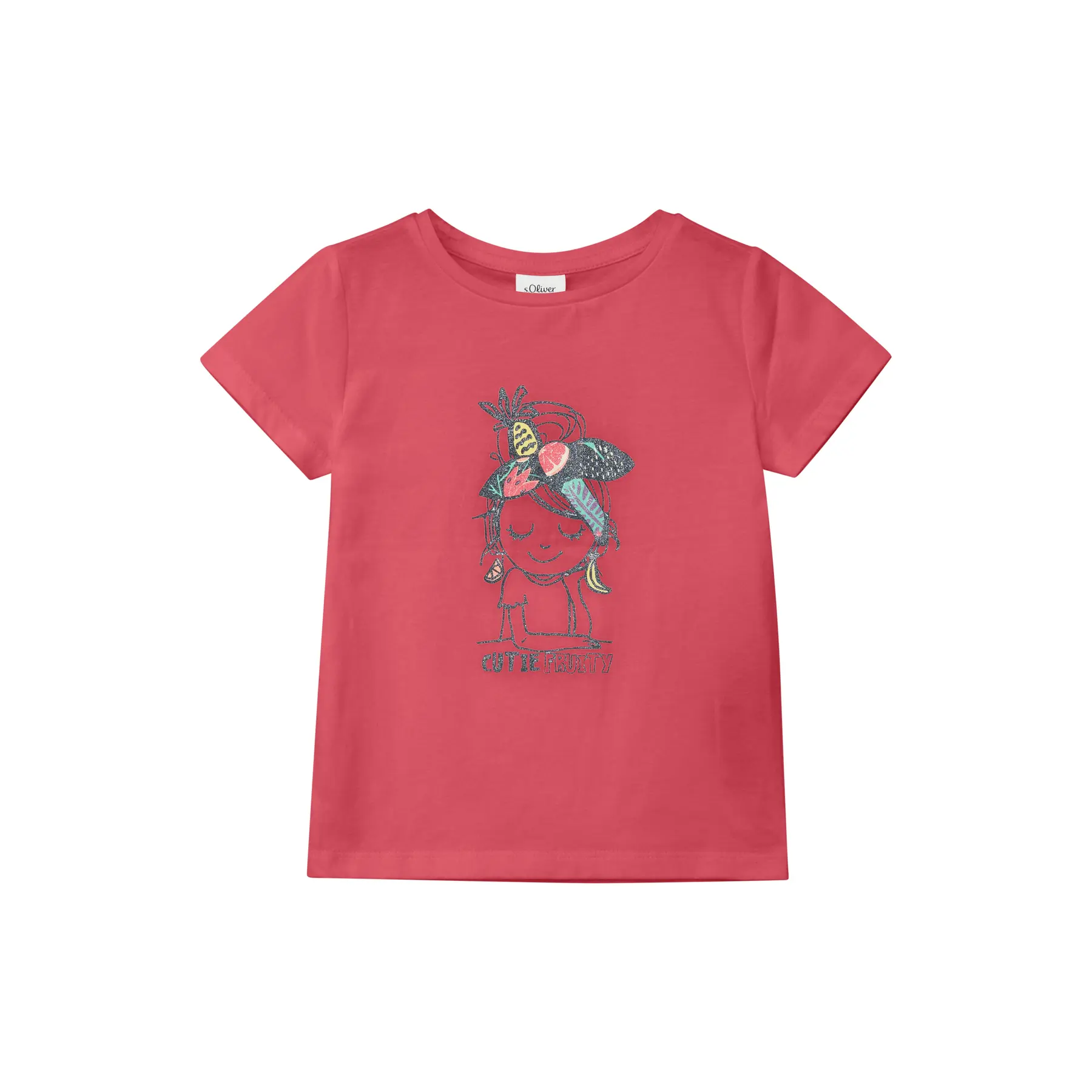 T-shirt Regular Fit met glinsterend print voor meisje s.Oliver