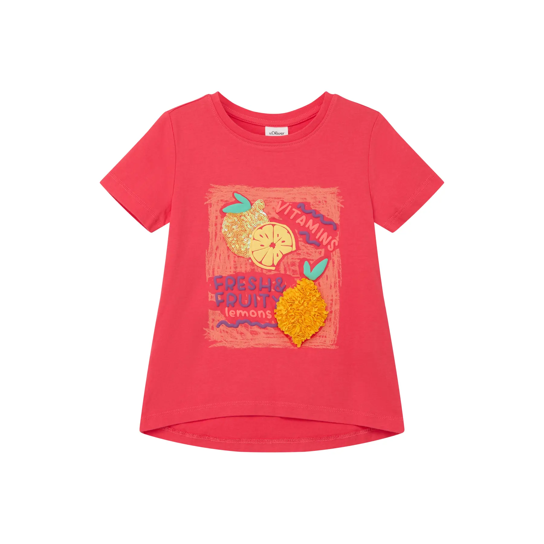 T-shirt Loose Fit con paillettes e stampa Foam ragazza s.Oliver