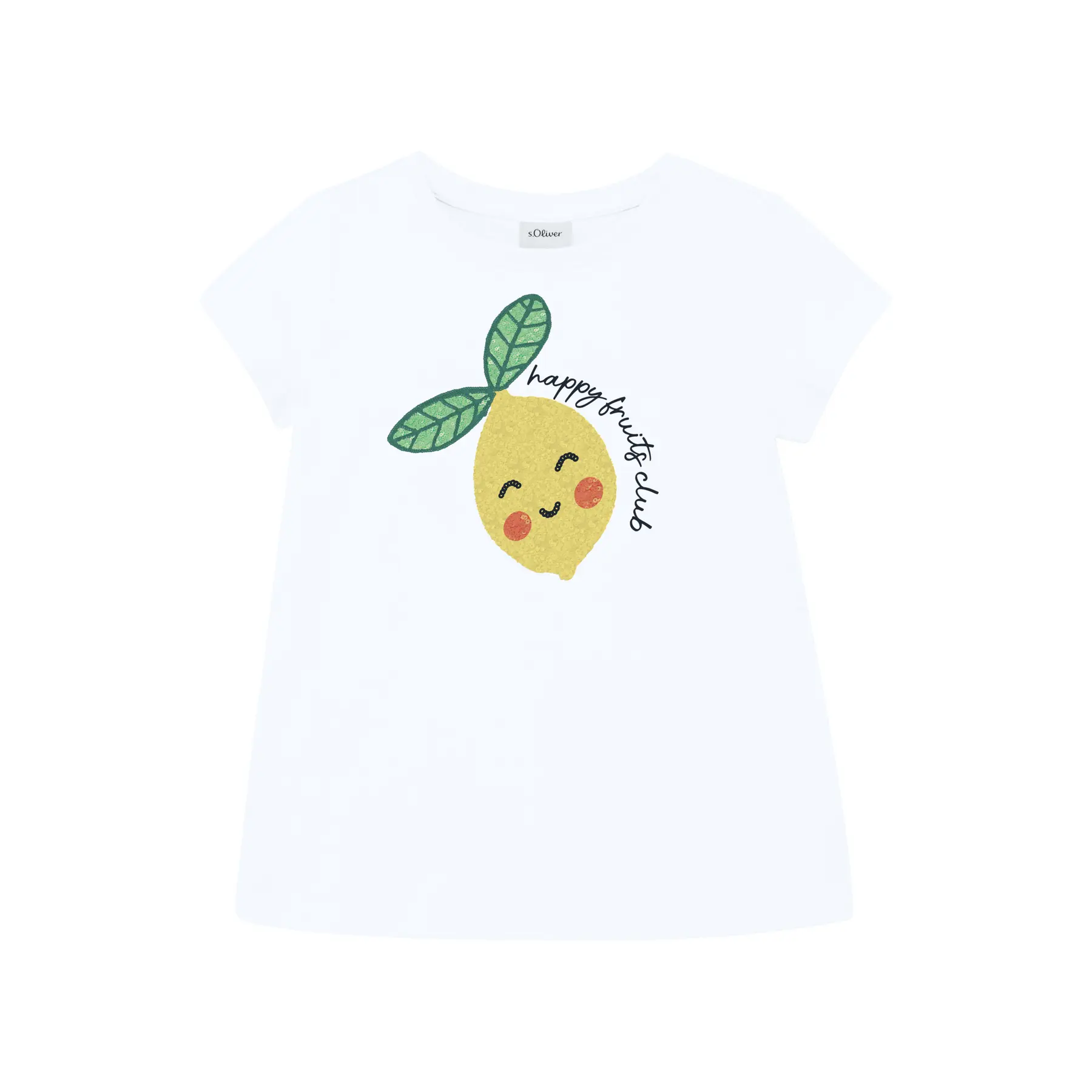 T-shirt a forma di trapezio con stampa reversibile e paillettes per ragazza s.Oliver