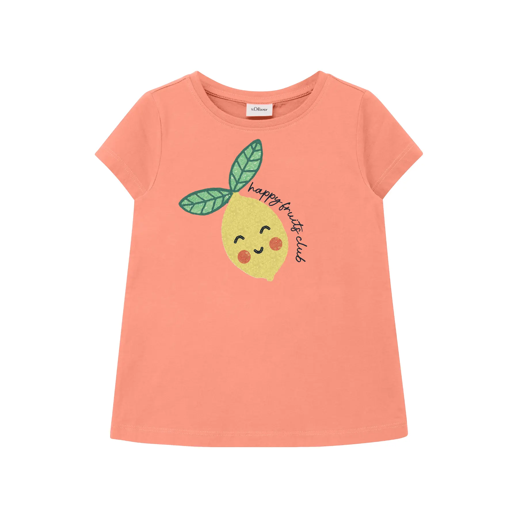T-shirt a forma di trapezio con stampa reversibile e paillettes per ragazza s.Oliver