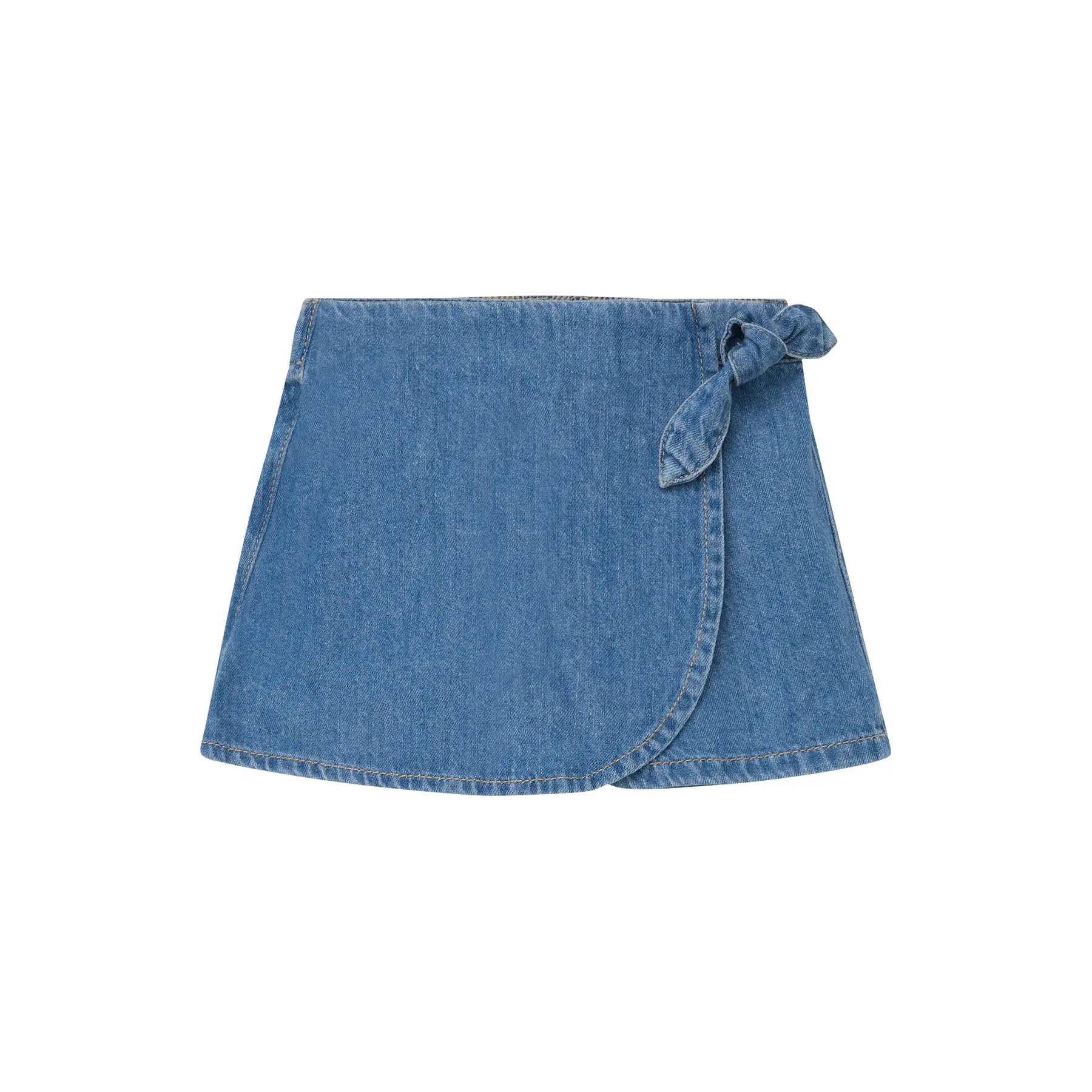 Jeansrok Regular Fit Mid Rise versleten effect met elastische taille voor meisje s.Oliver