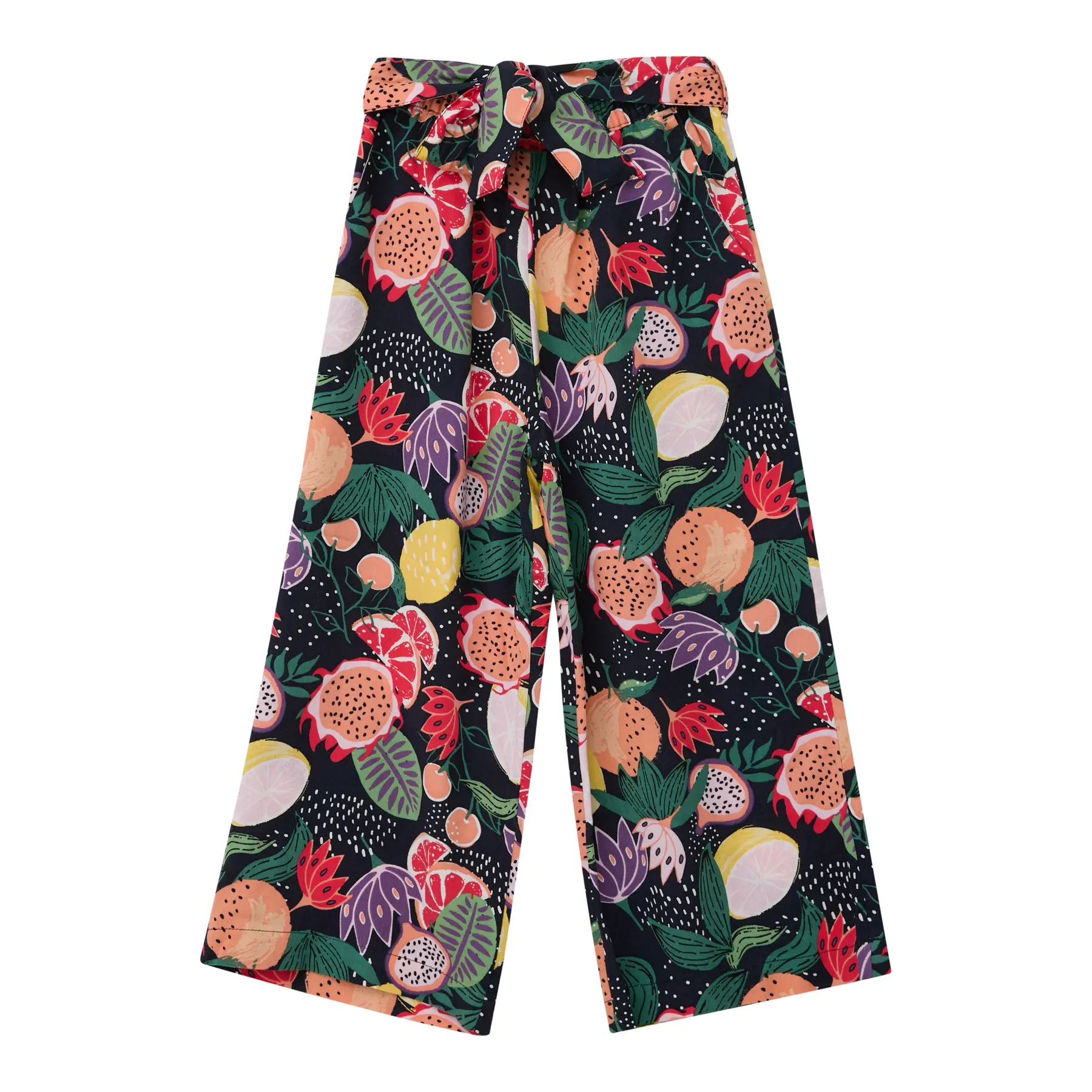 Pantalon Wide-Leg en crêpe de viscose avec ceinture à nouer fille s.Oliver