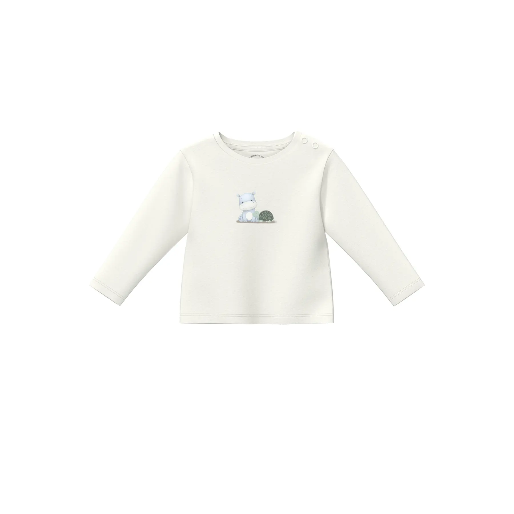 T-shirt unisexe à manches longues avec imprimé devant et boutons-pression bébé s.Oliver