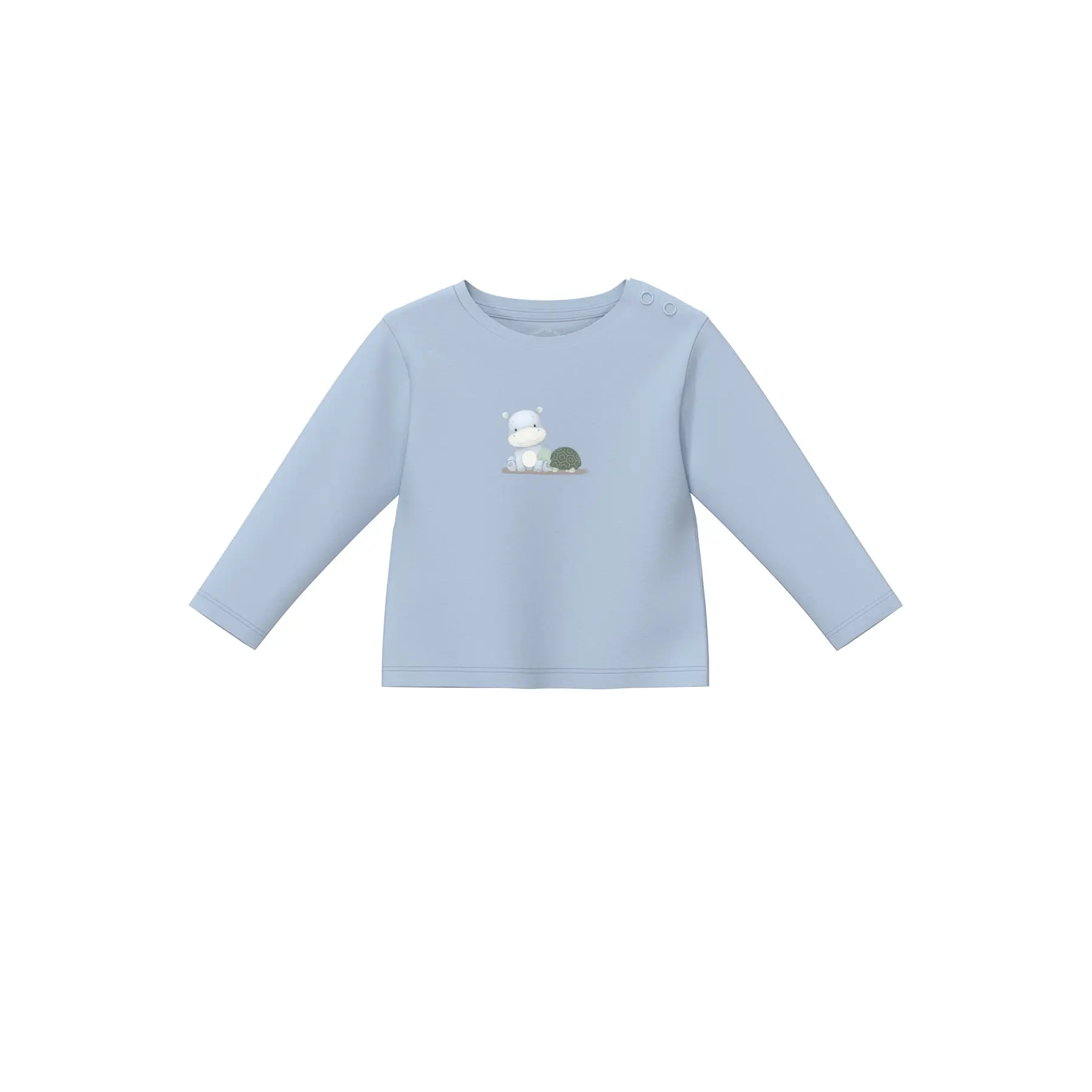 Unisex Langarmshirt mit Frontdruck und Druckknöpfen für Babys s.Oliver