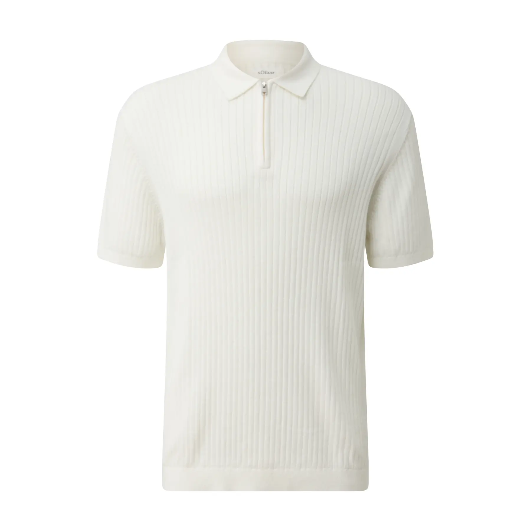 Pull aus Baumwolle mit Polo-Kragen und Reißverschluss s.Oliver