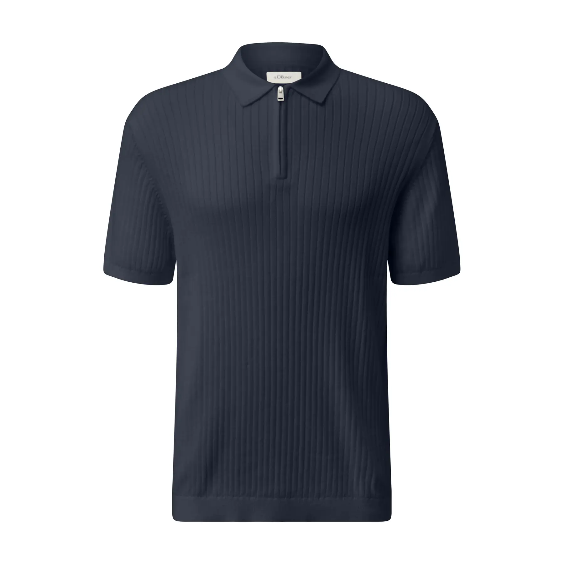 Pull aus Baumwolle mit Polo-Kragen und Reißverschluss s.Oliver