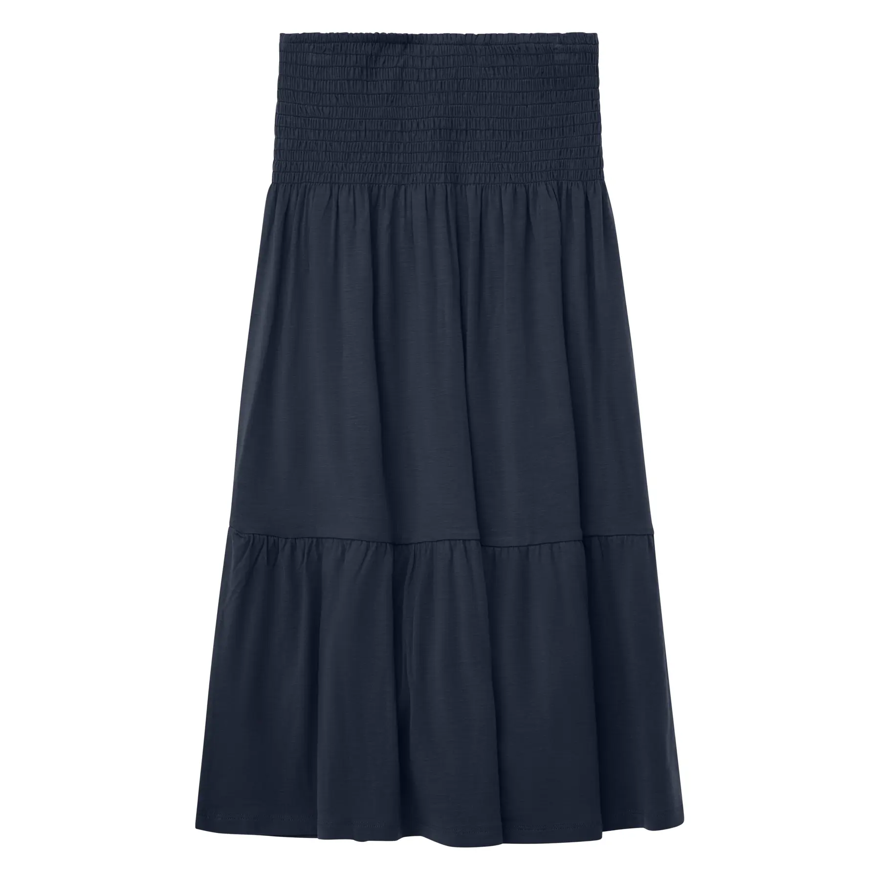 Jupe midi en jersey avec détail smocké / cintrée et évasée / taille mi-haute fille s.Oliver