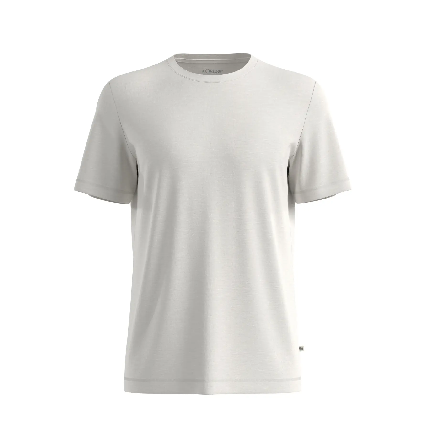 T-shirt in jersey di cotone misto morbido con applicazione logo s.Oliver