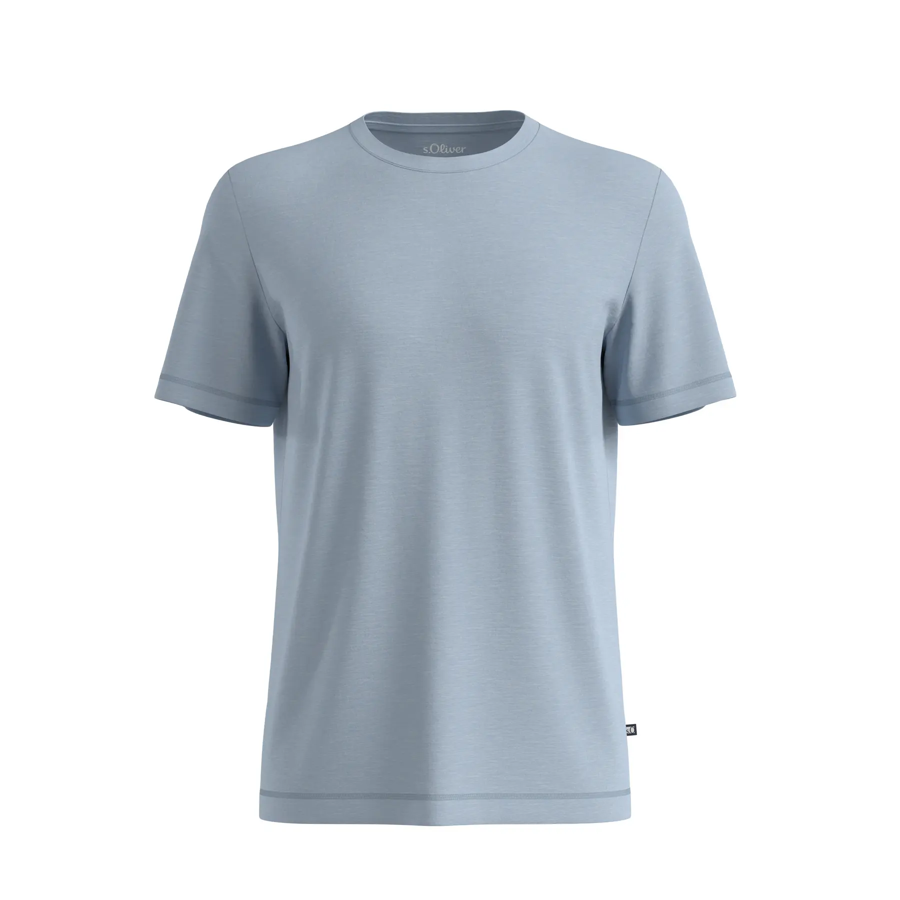 T-shirt in jersey di cotone misto morbido con applicazione logo s.Oliver