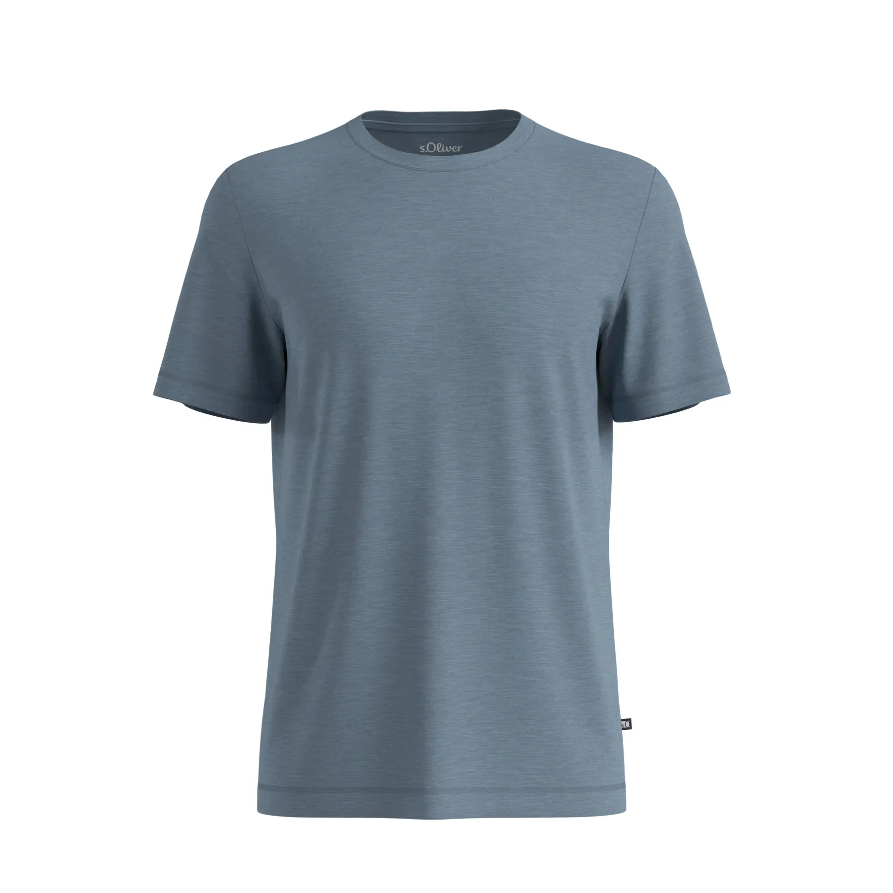 T-shirt in jersey di cotone misto morbido con applicazione logo s.Oliver