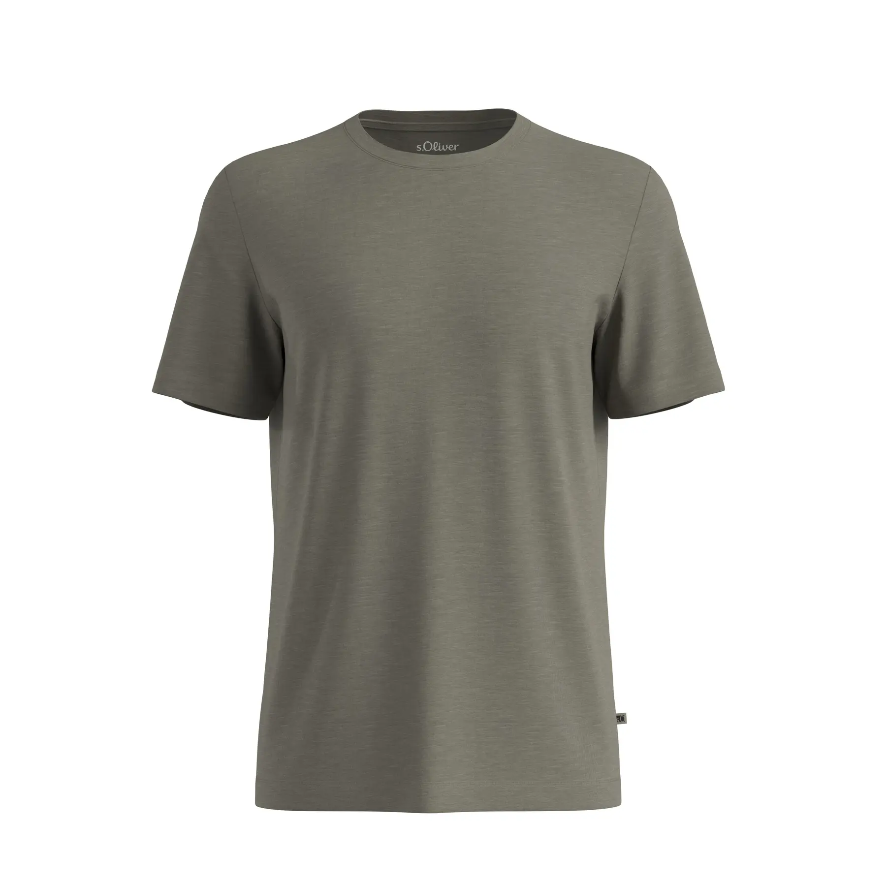 T-shirt in jersey di cotone misto morbido con applicazione logo s.Oliver