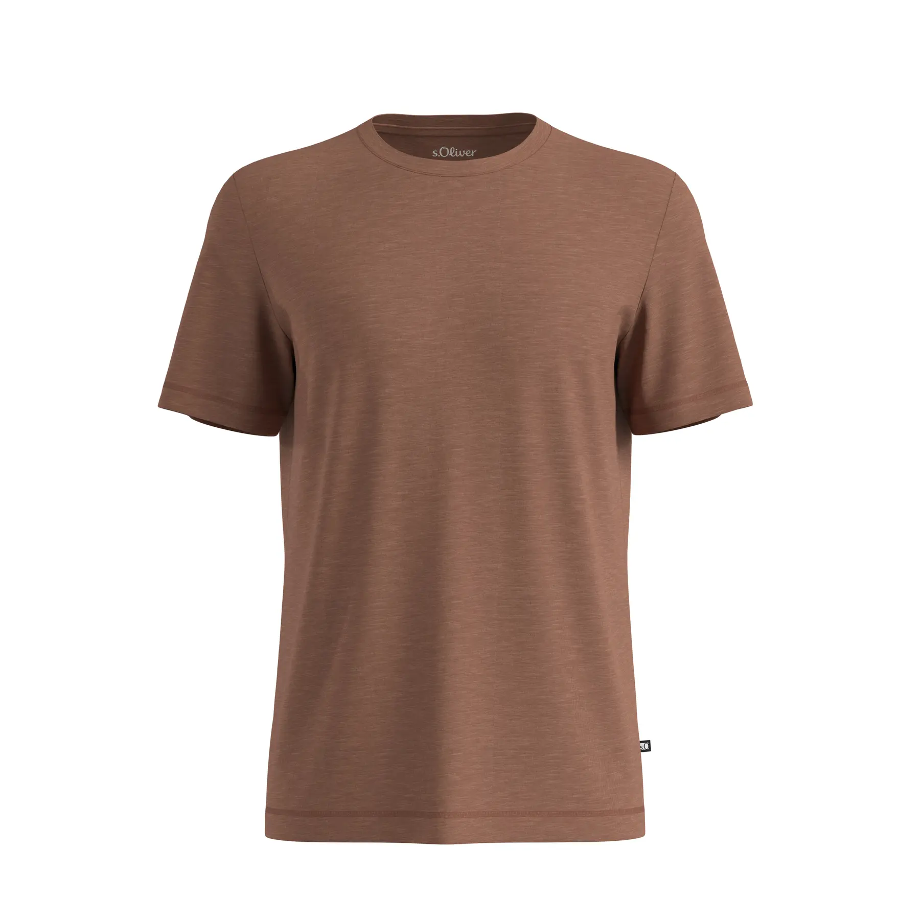 T-shirt in jersey di cotone misto morbido con applicazione logo s.Oliver