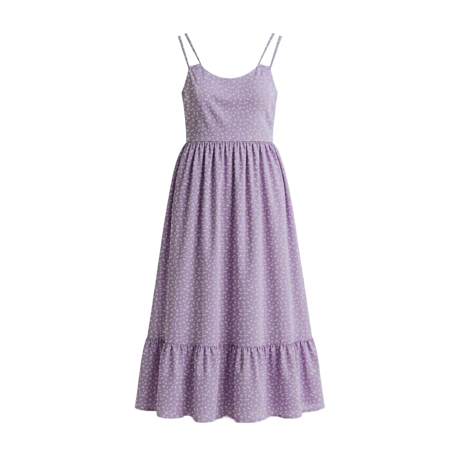 Spaghettiträger-Kleid aus Krepp mit Rundhalsausschnitt für Mädchen s.Oliver