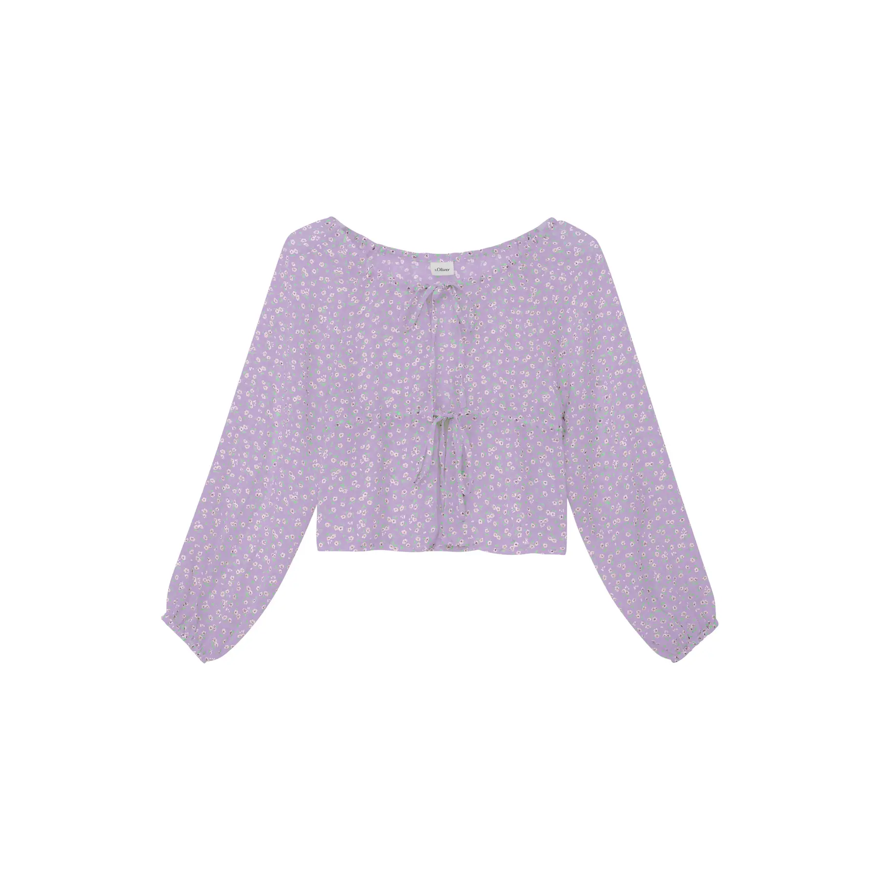 Blusa in mussola a maniche larghe con colletto rotondo per ragazza s.Oliver
