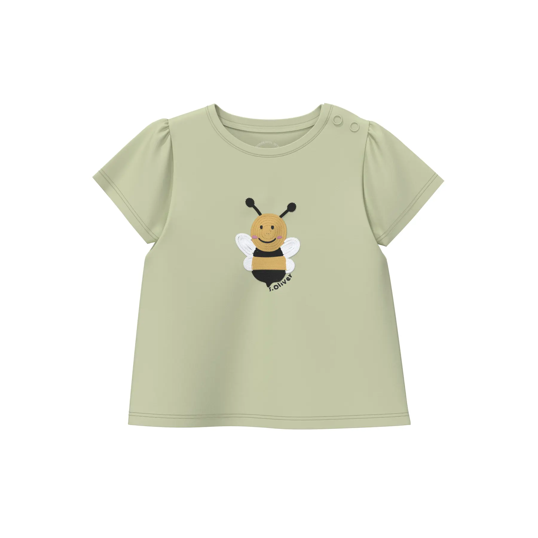 T-shirt a forma di trapezio con maniche a sbuffo e artwork per bebè s.Oliver