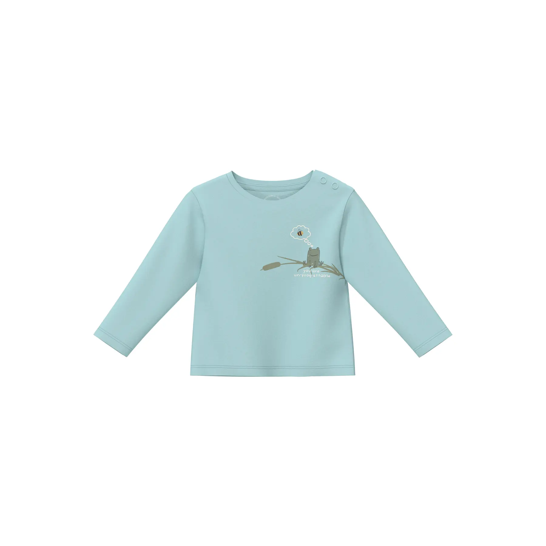 Langarm-T-Shirt mit Druck vorne und Druckknöpfen an den Seiten für Babys s.Oliver