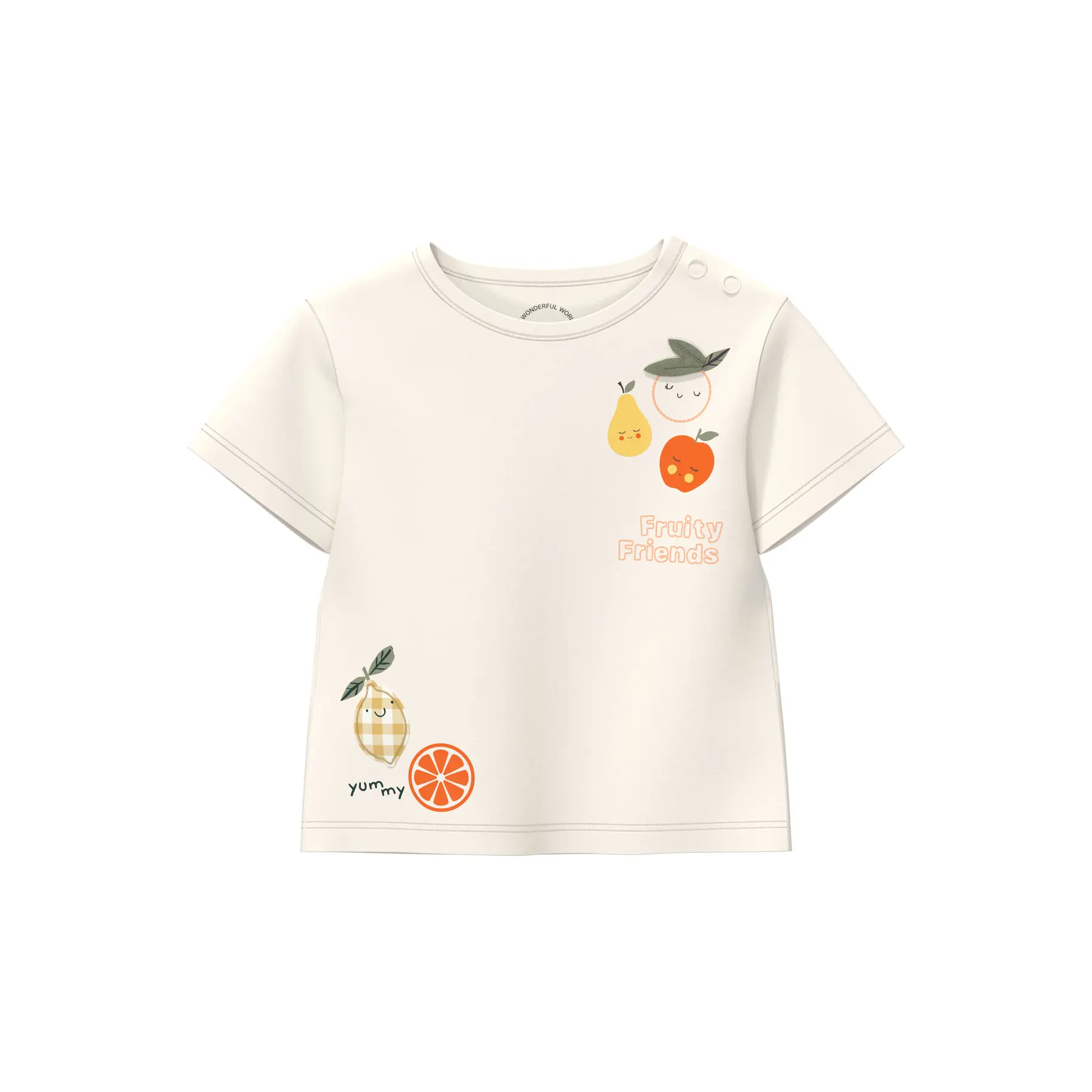 T-Shirt mit Druck vorne und Druckknöpfen für Babys s.Oliver