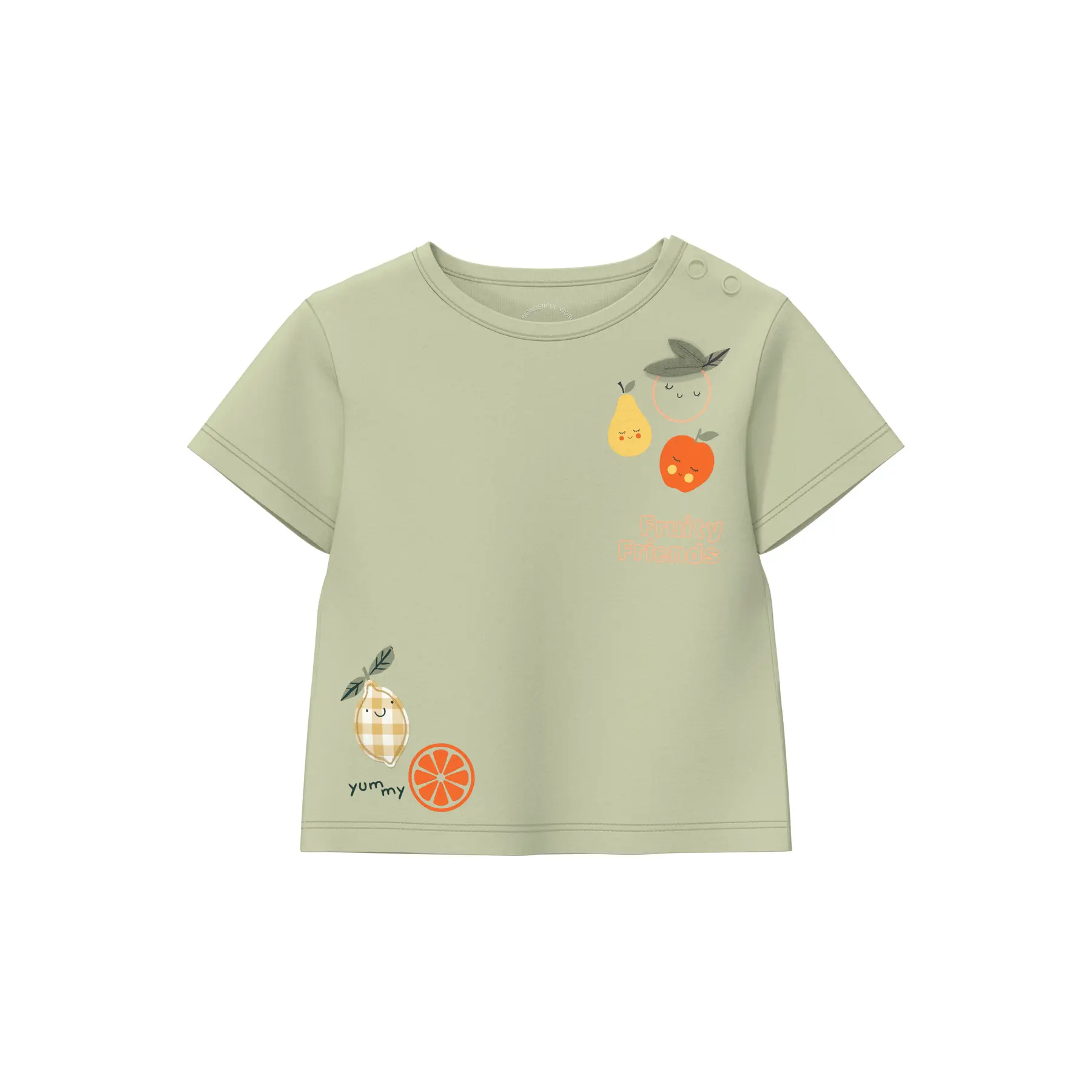 T-Shirt mit Druck vorne und Druckknöpfen für Babys s.Oliver