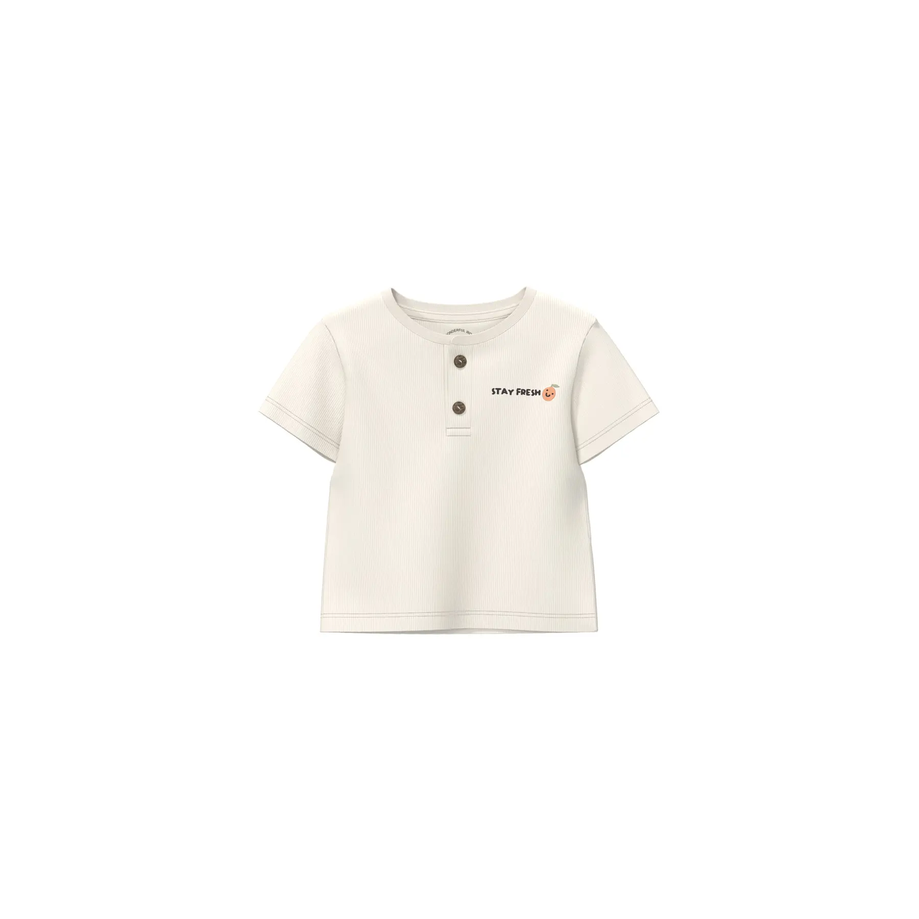 T-Shirt mit Knopfleiste und Stickerei für Babys s.Oliver