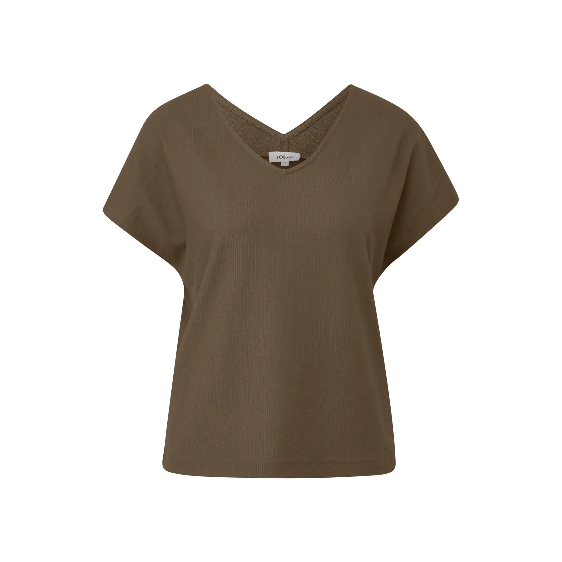 T-shirt Strutturato Col V e Taglio Relaxed Donna s.Oliver