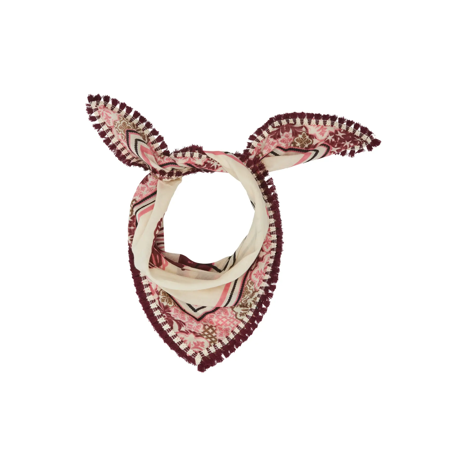Foulard quadrato con stampa grafica e bordura decorativa donna s.Oliver