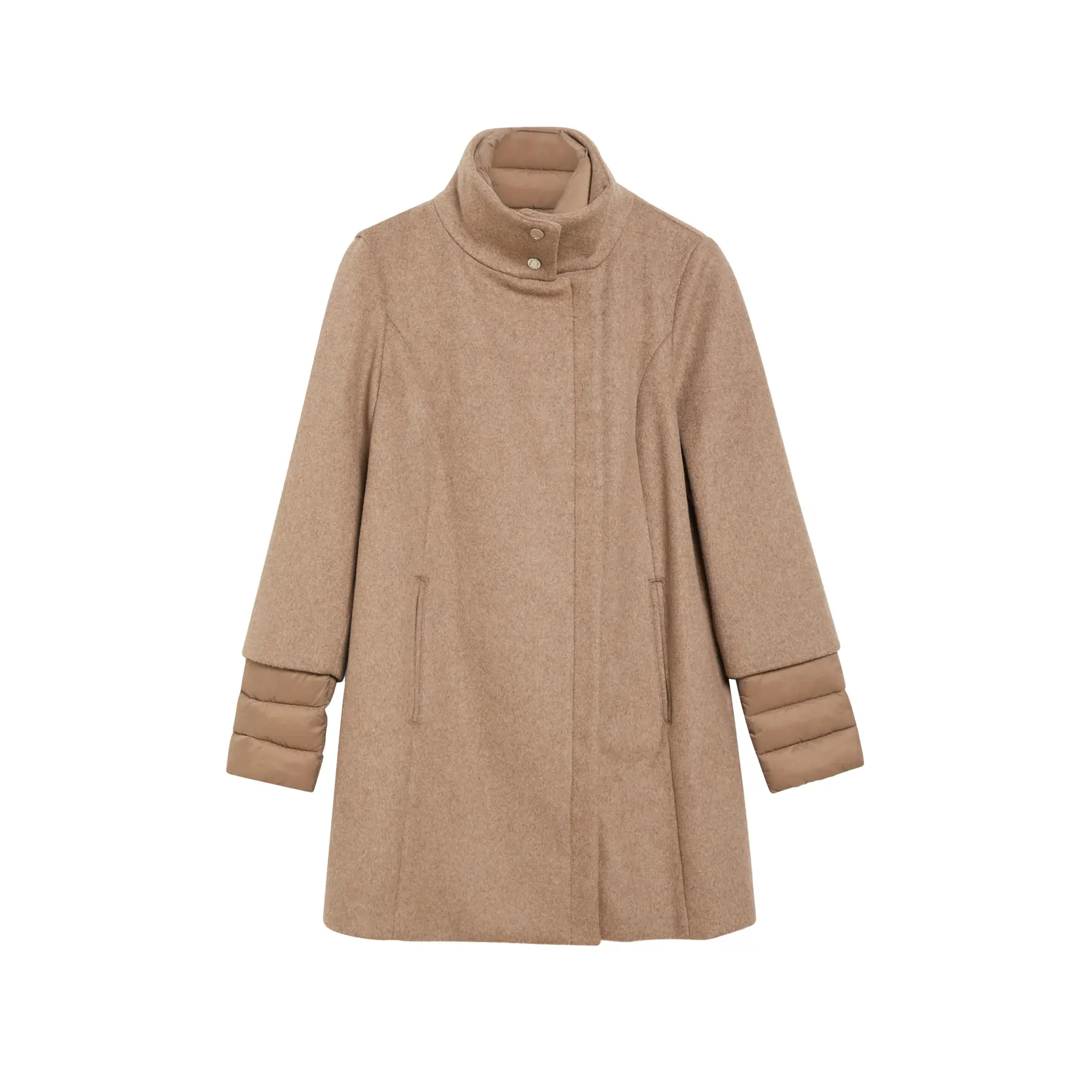 Hybrider Wollmantel mit geradem Kragen slim fit für Damen s.Oliver